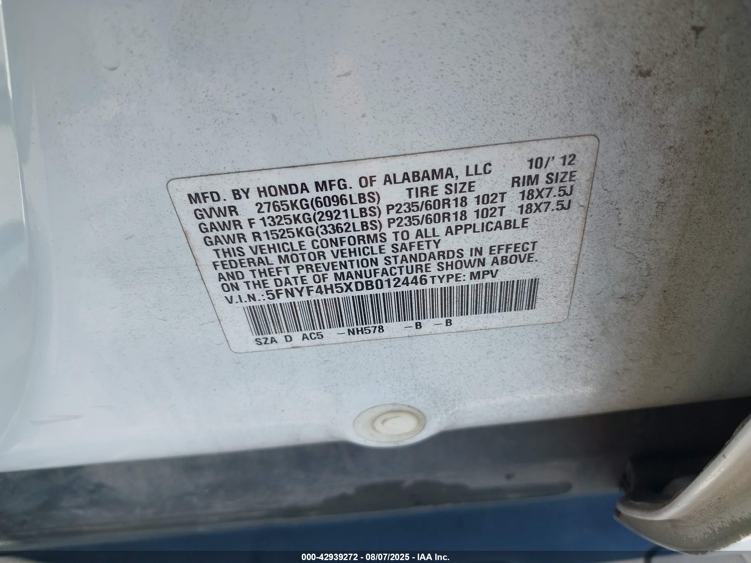 HONDA PILOT image 9