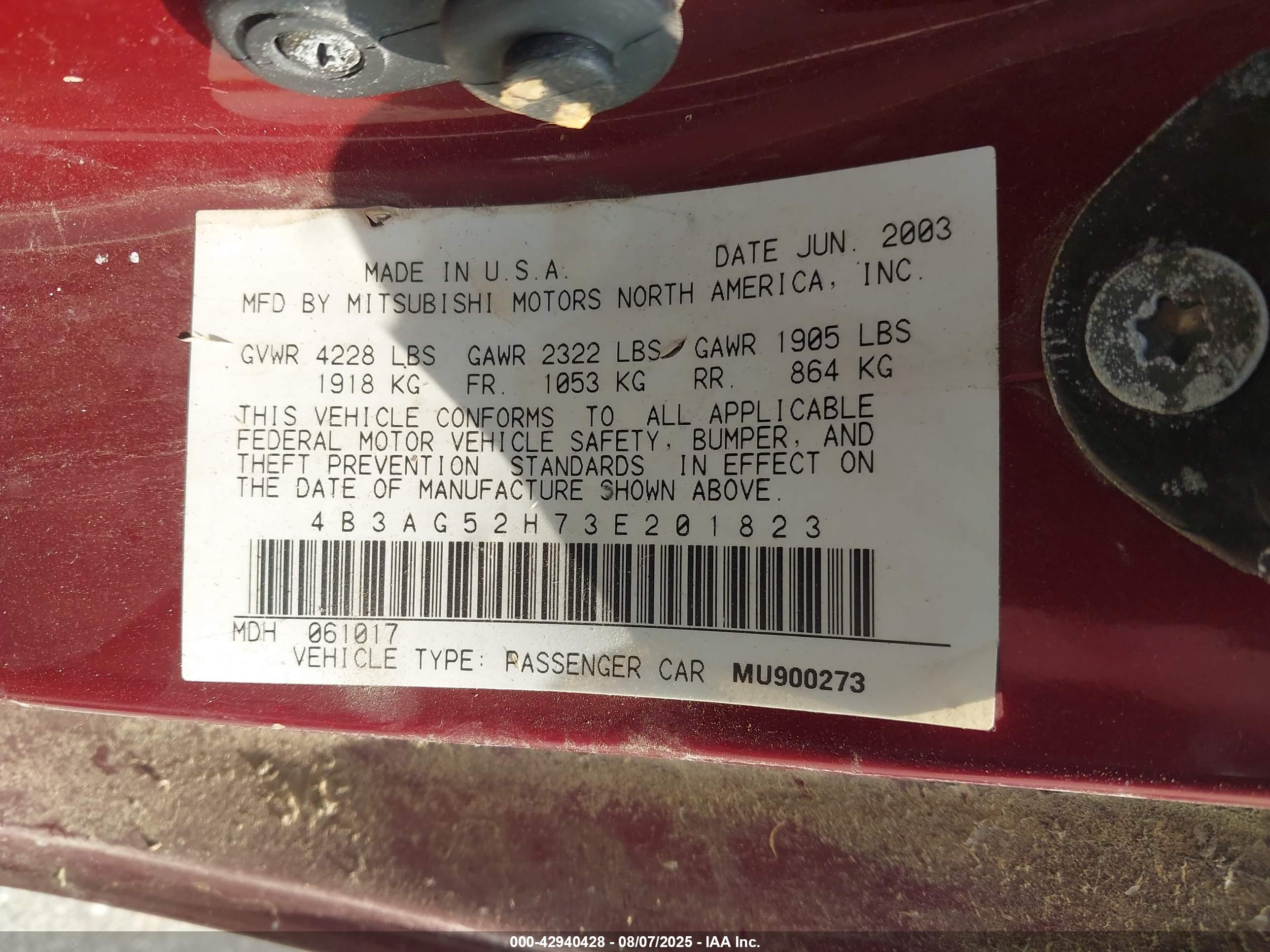 DODGE STRATUS image 9