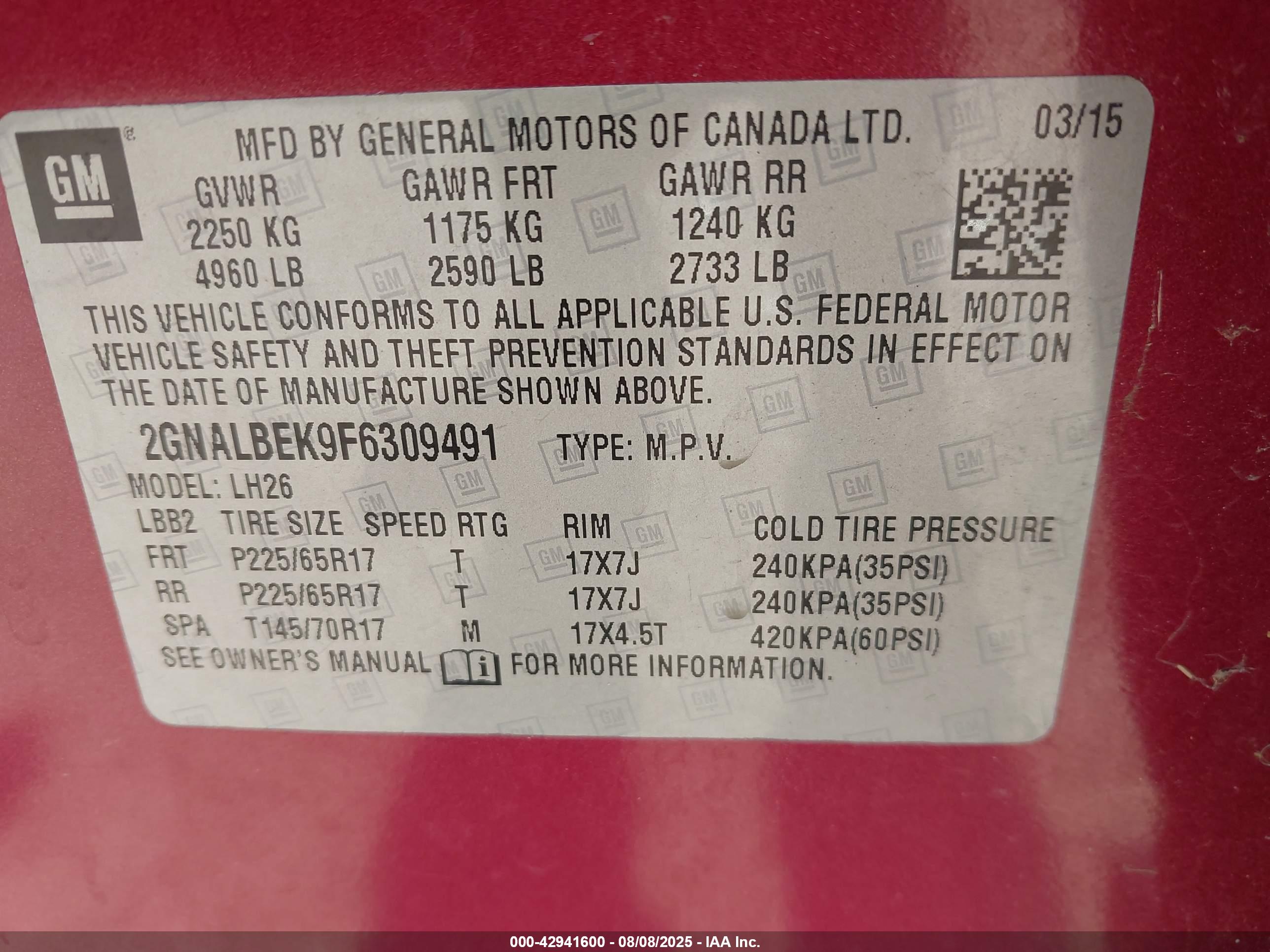 CHEVROLET EQUINOX image 9
