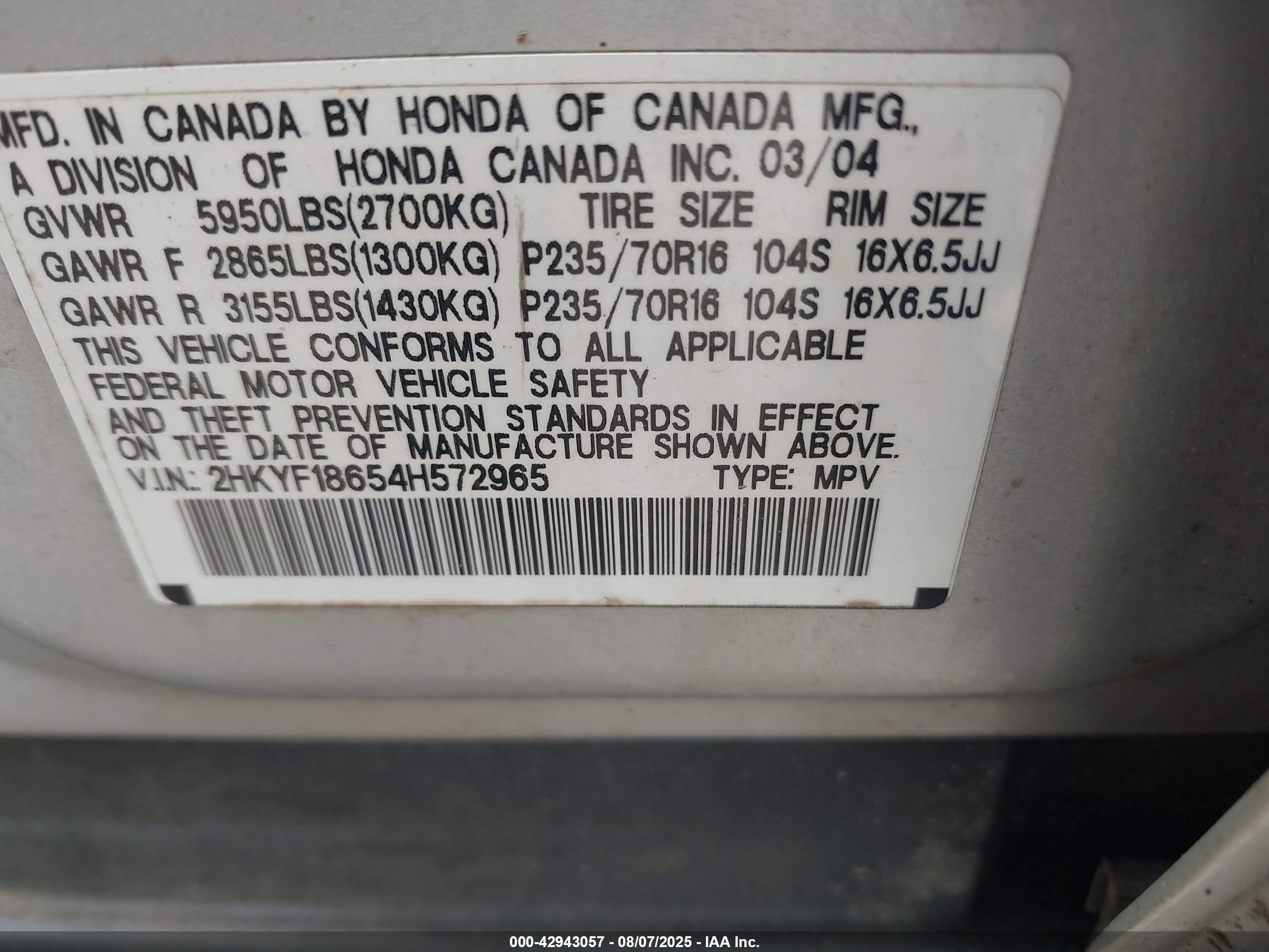 HONDA PILOT image 9