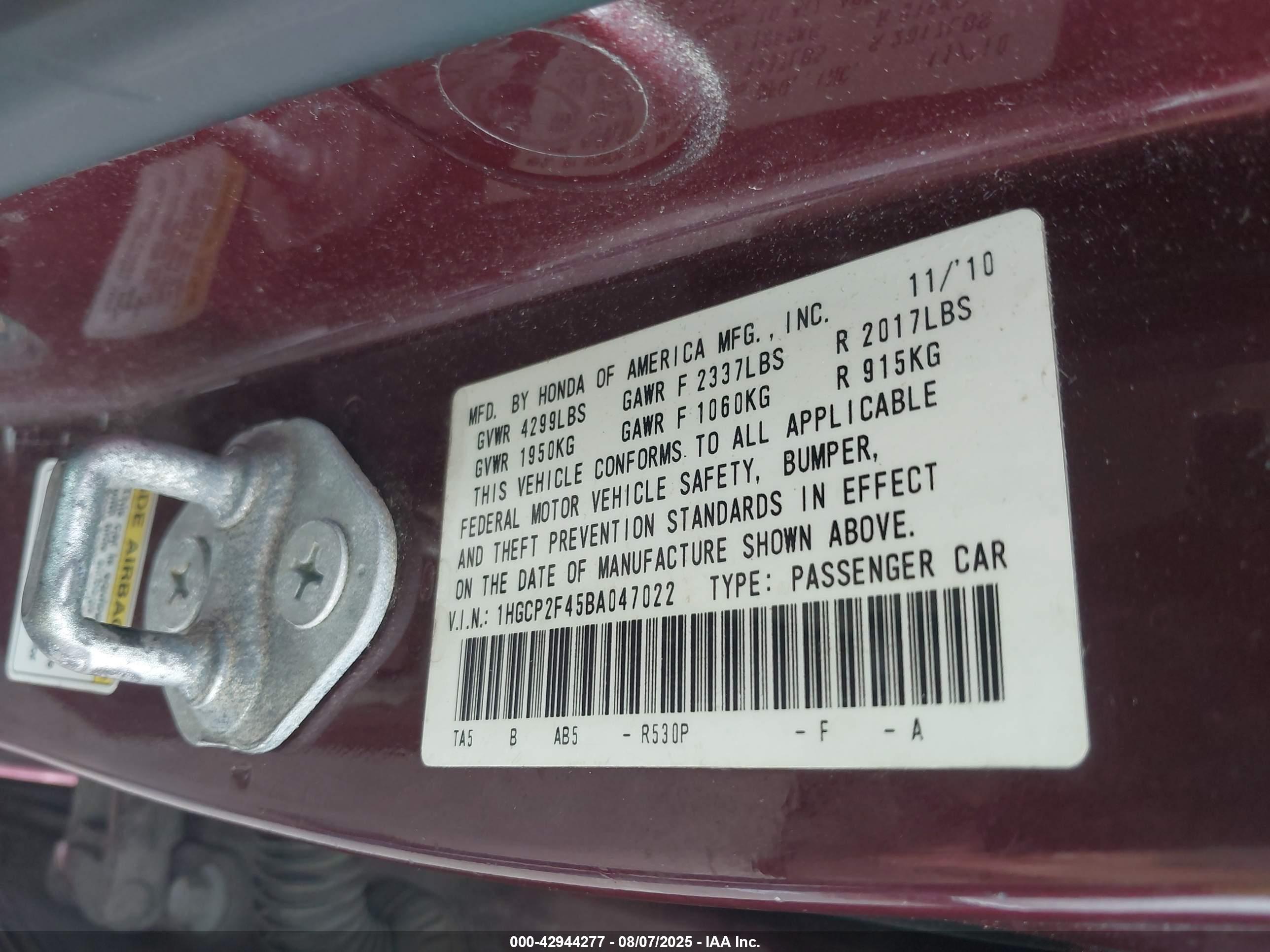HONDA ACCORD image 9