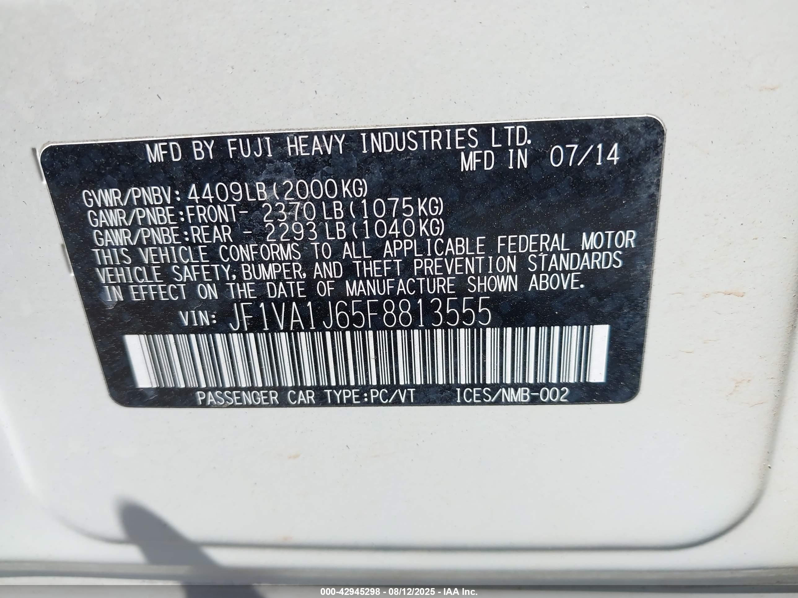 SUBARU WRX image 9