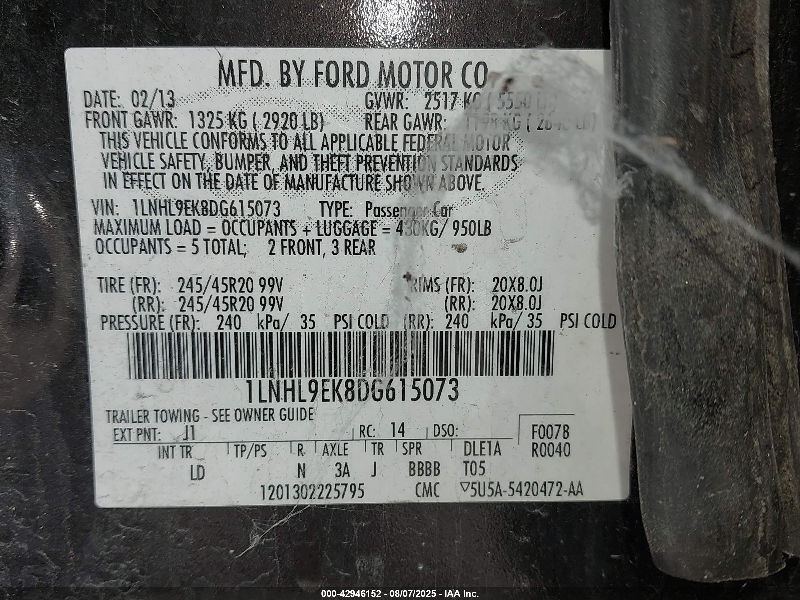 LINCOLN MKS image 9