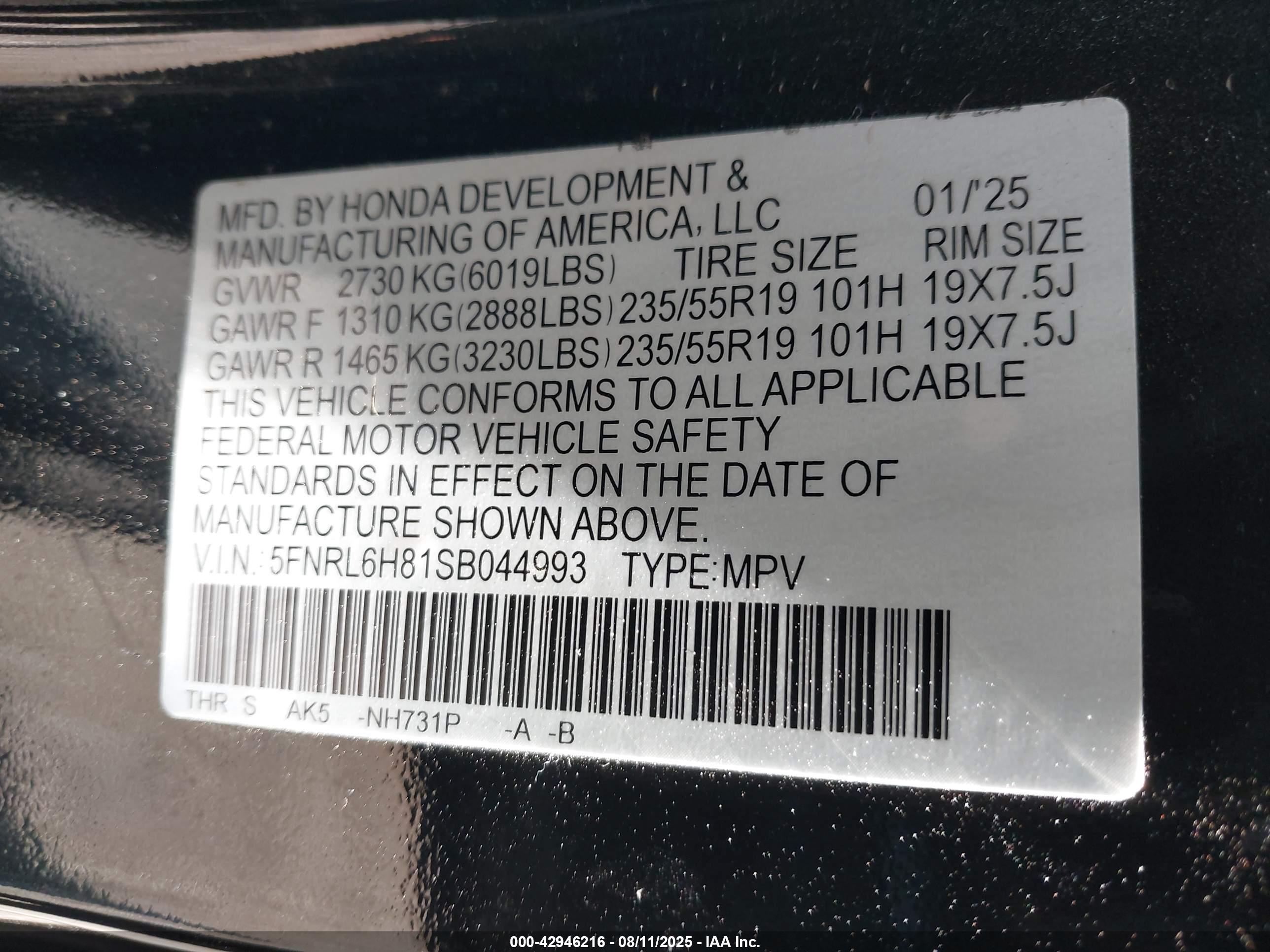 HONDA ODYSSEY image 9