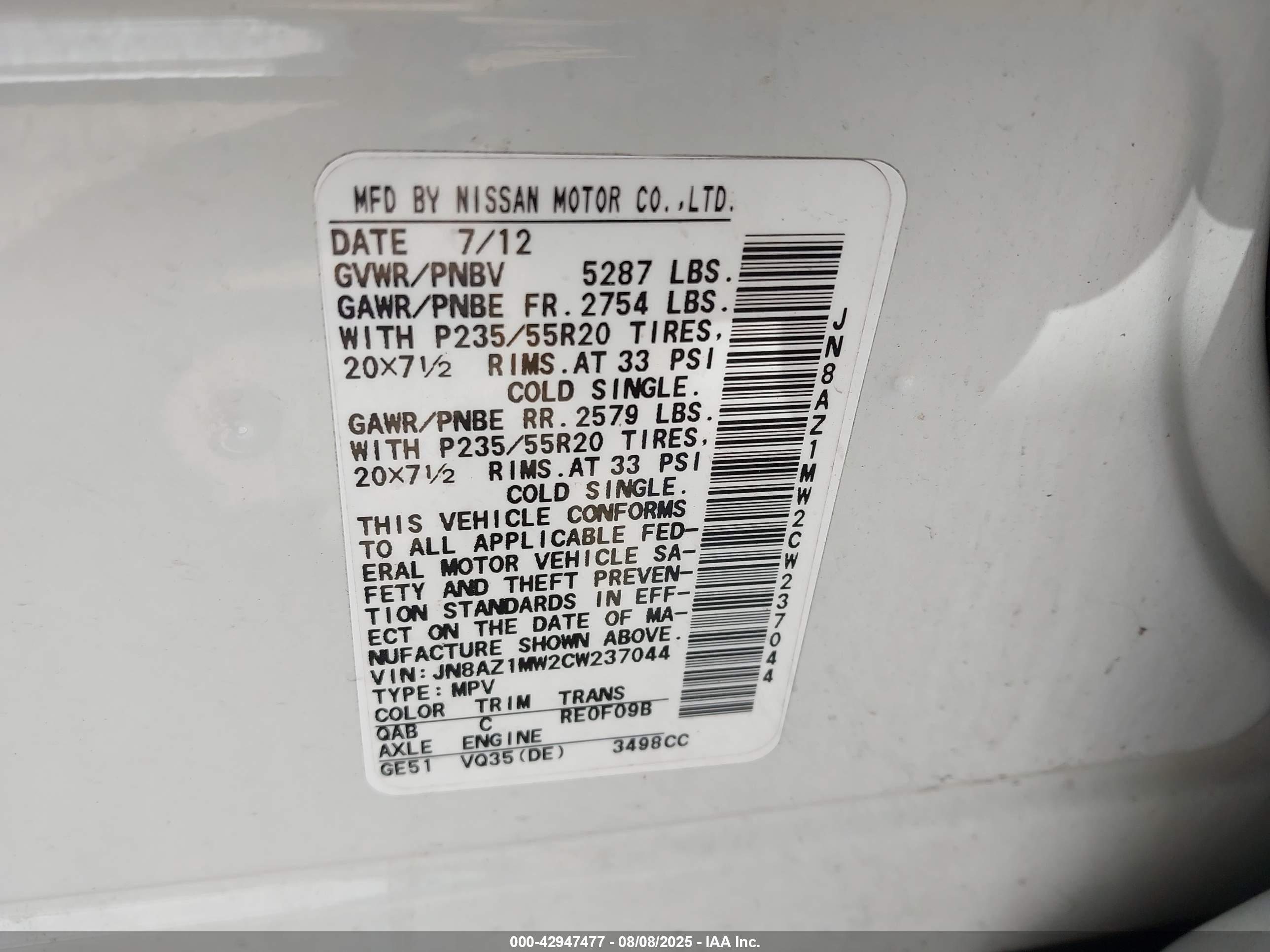 NISSAN MURANO image 9