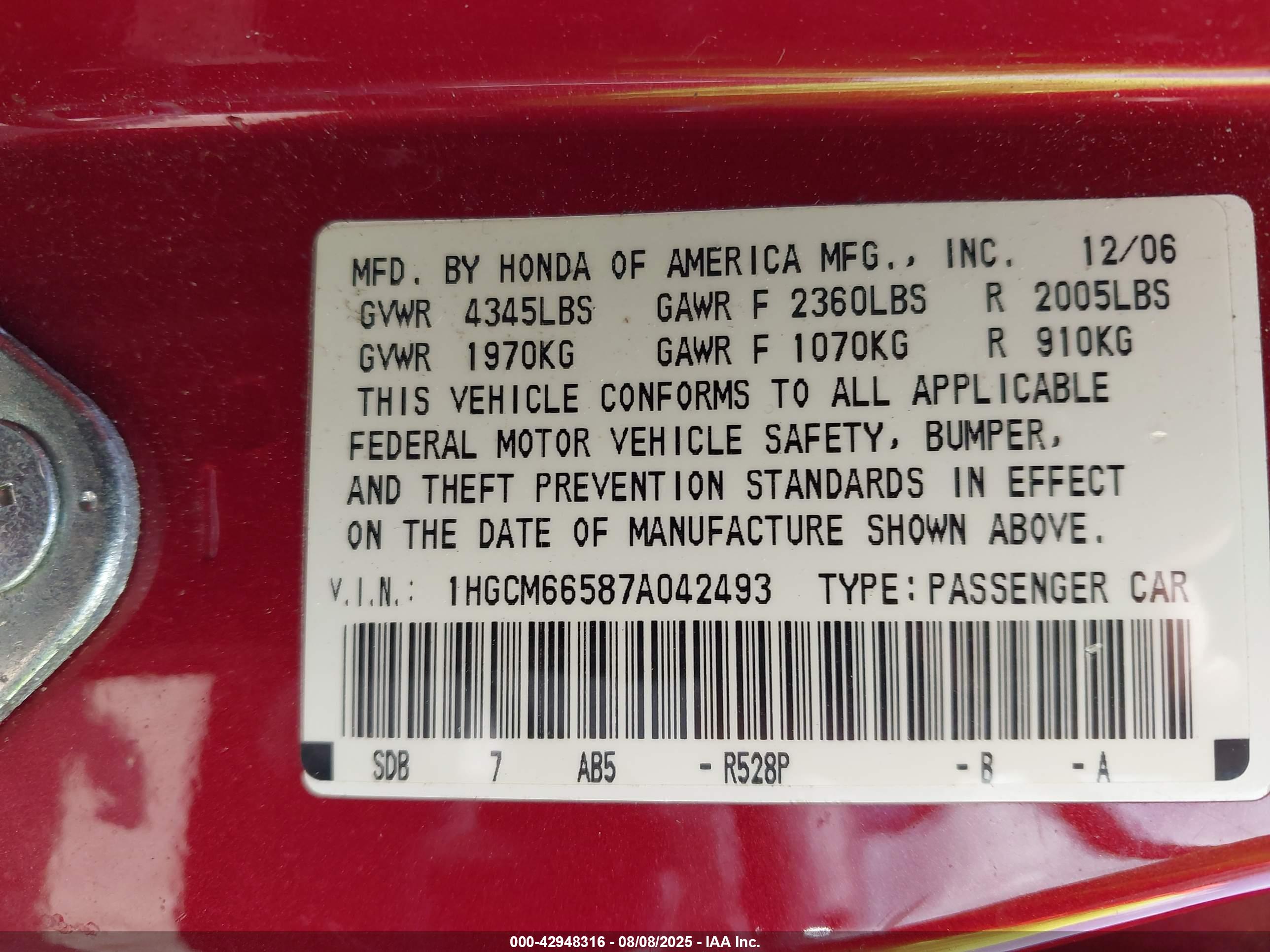 HONDA ACCORD image 9