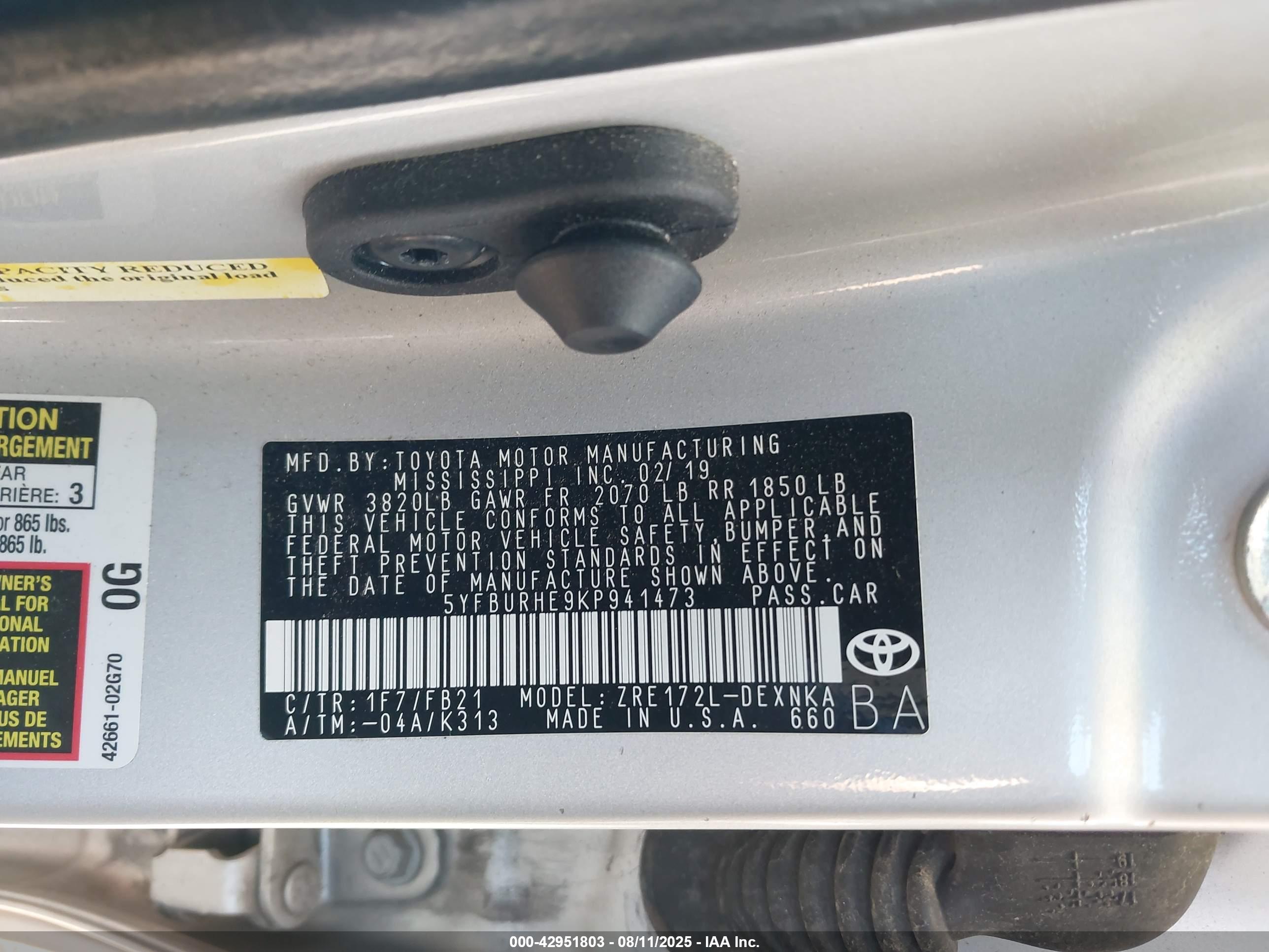 TOYOTA COROLLA image 9