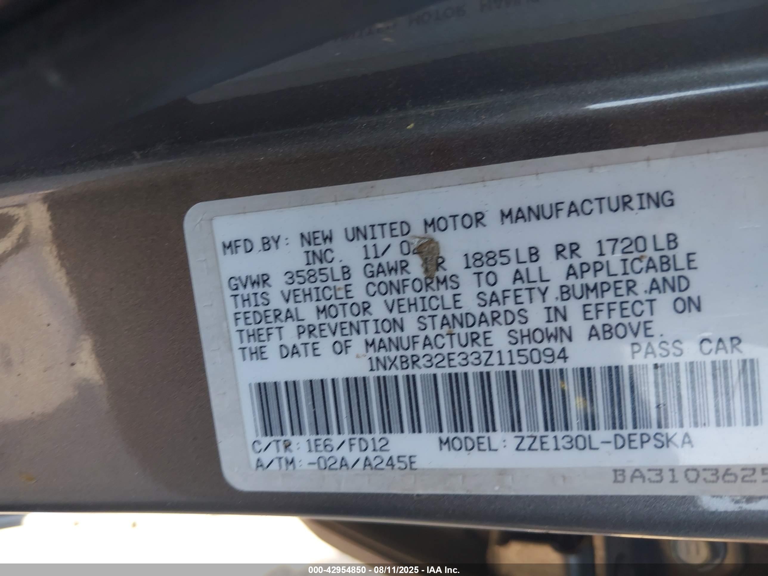 TOYOTA COROLLA image 9