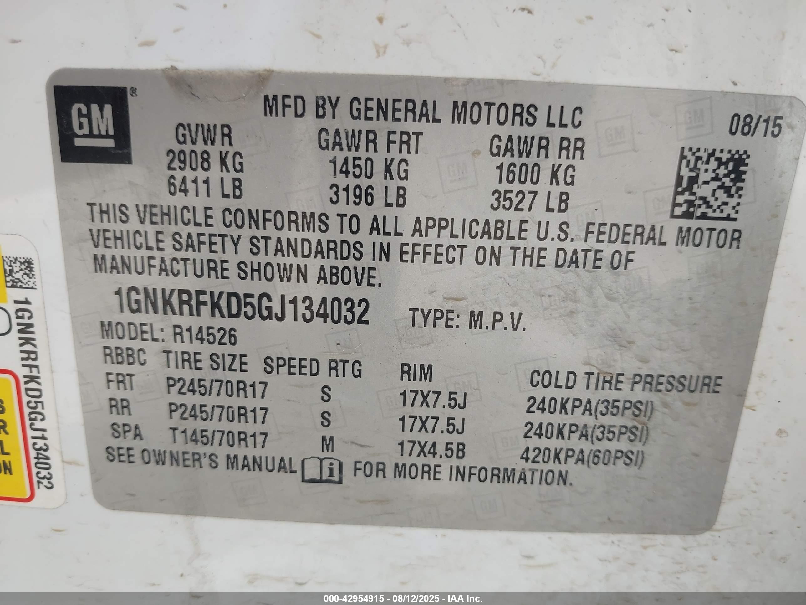 CHEVROLET TRAVERSE image 9