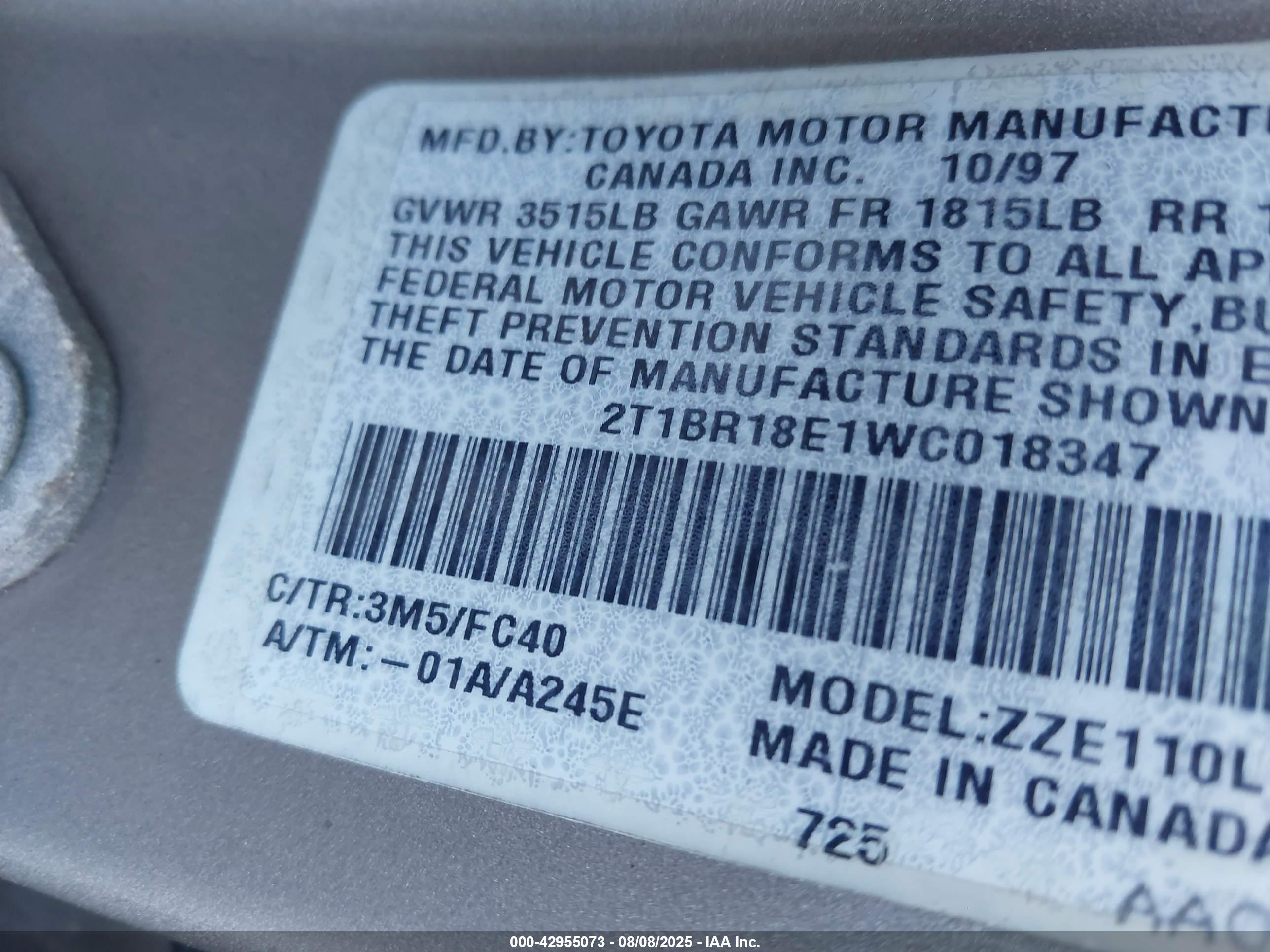 TOYOTA COROLLA image 9