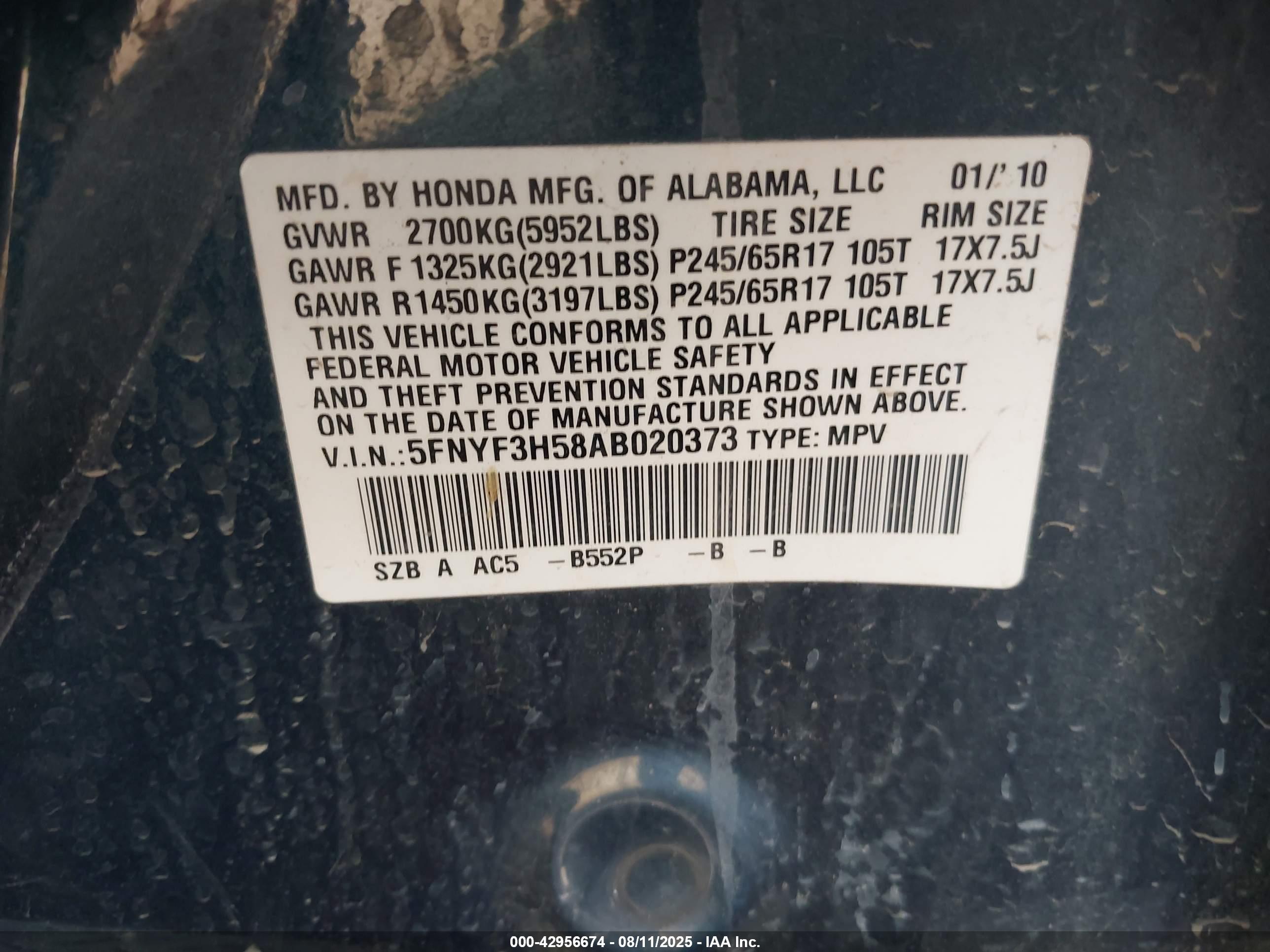 HONDA PILOT image 9