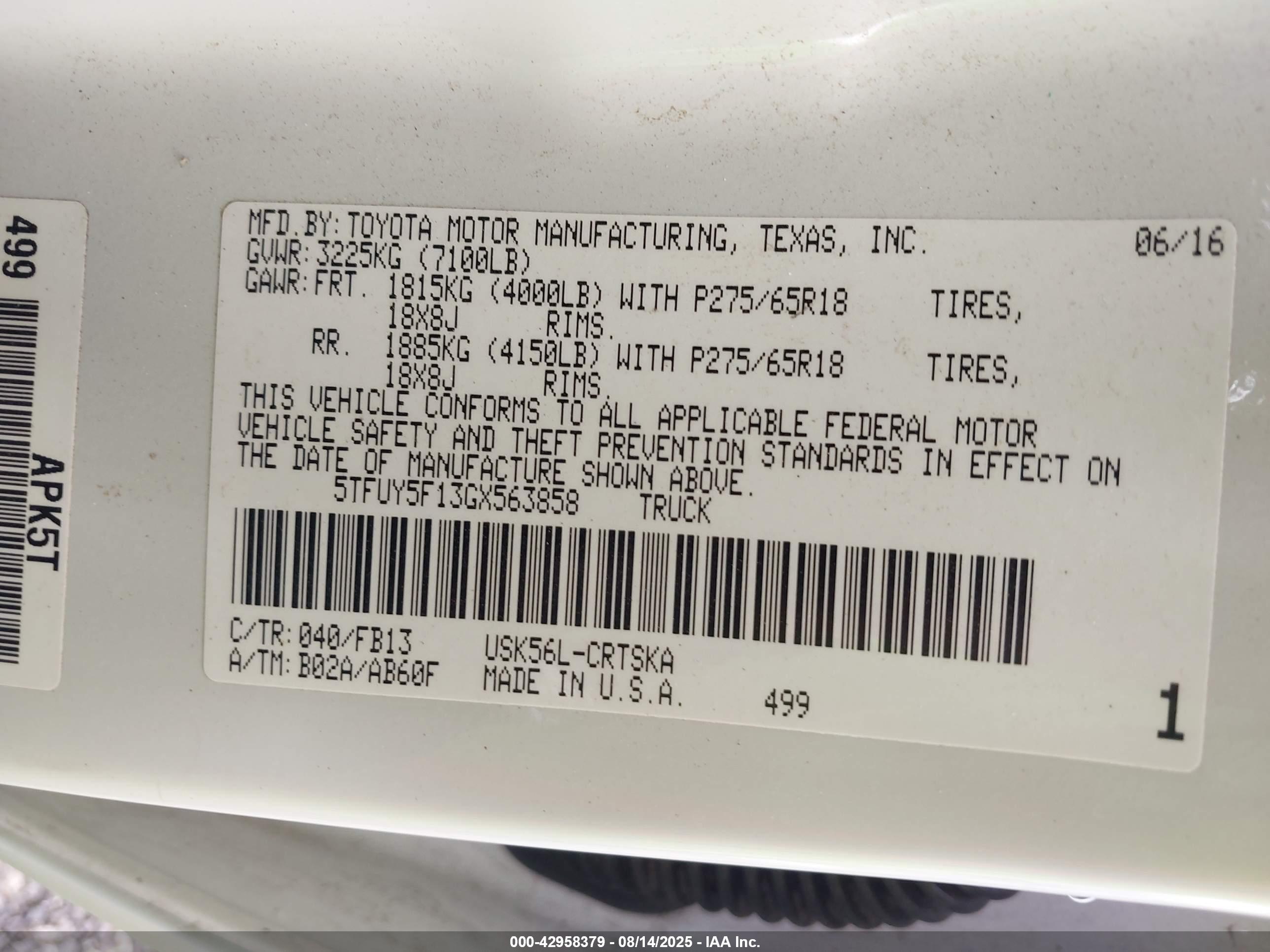 TOYOTA TUNDRA image 9