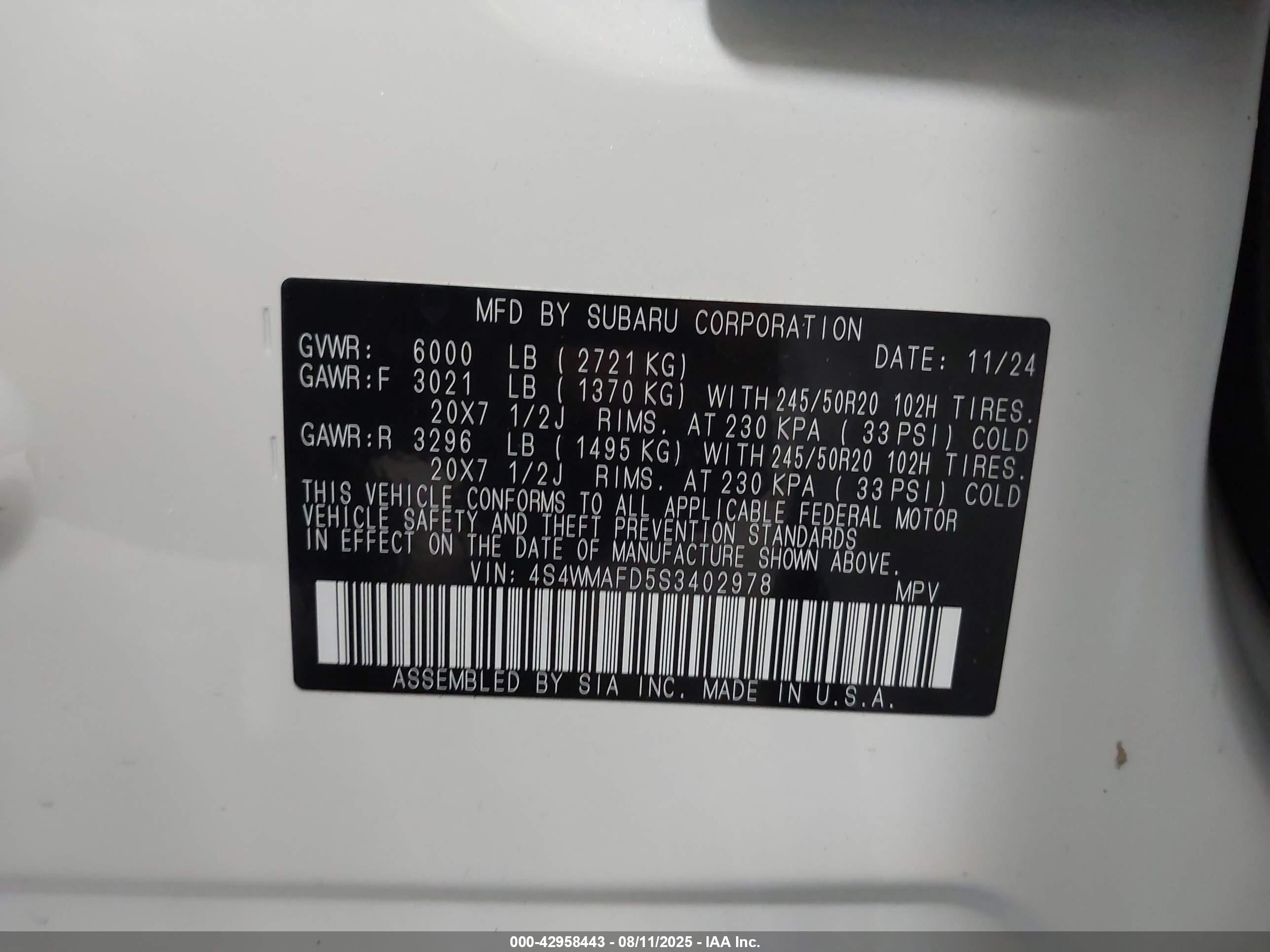 SUBARU ASCENT image 9