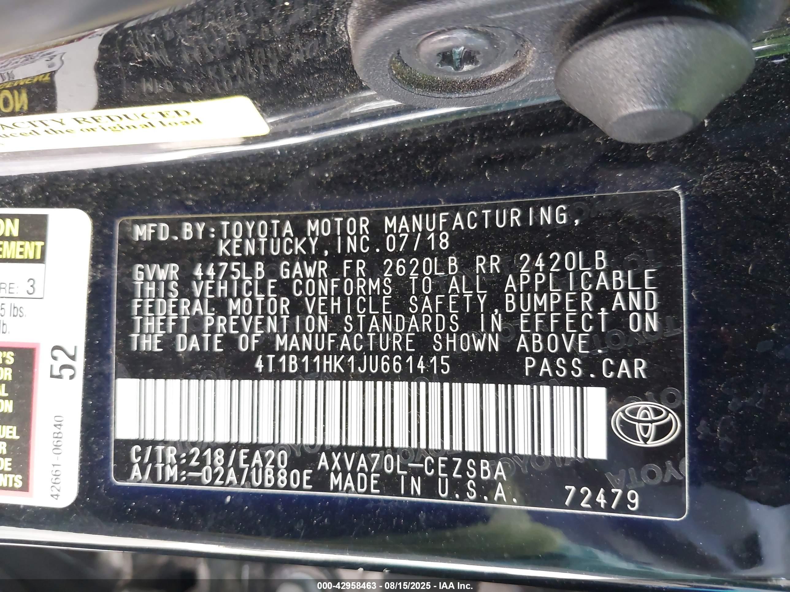 TOYOTA CAMRY image 9