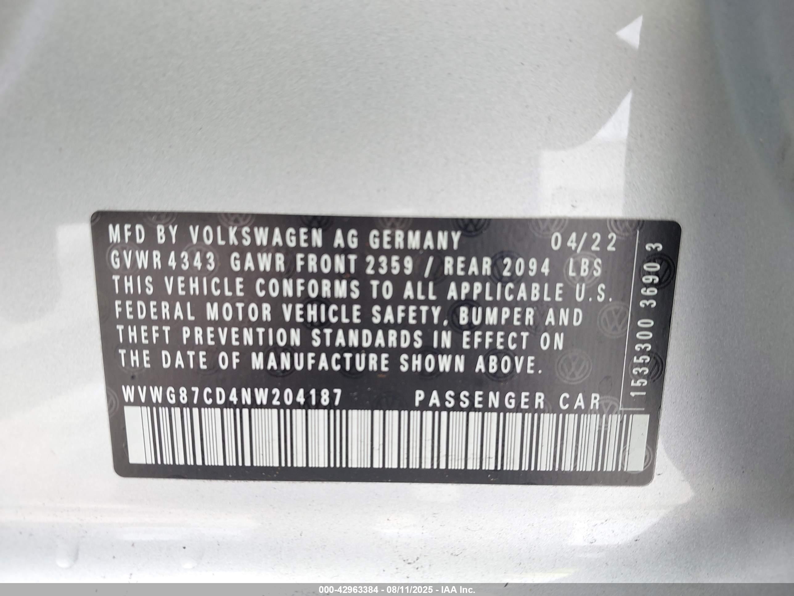 VOLKSWAGEN GOLF image 9