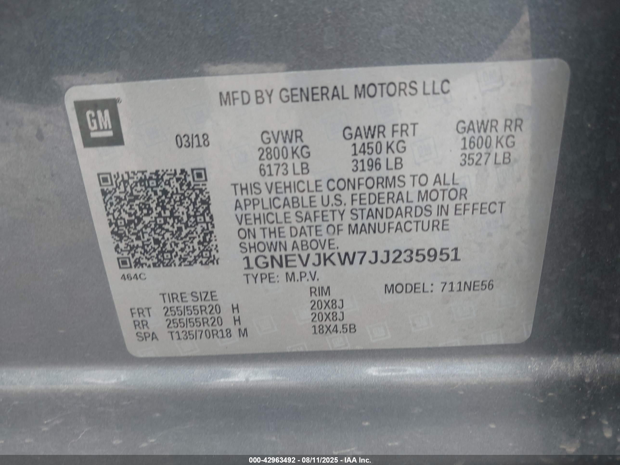CHEVROLET TRAVERSE image 9