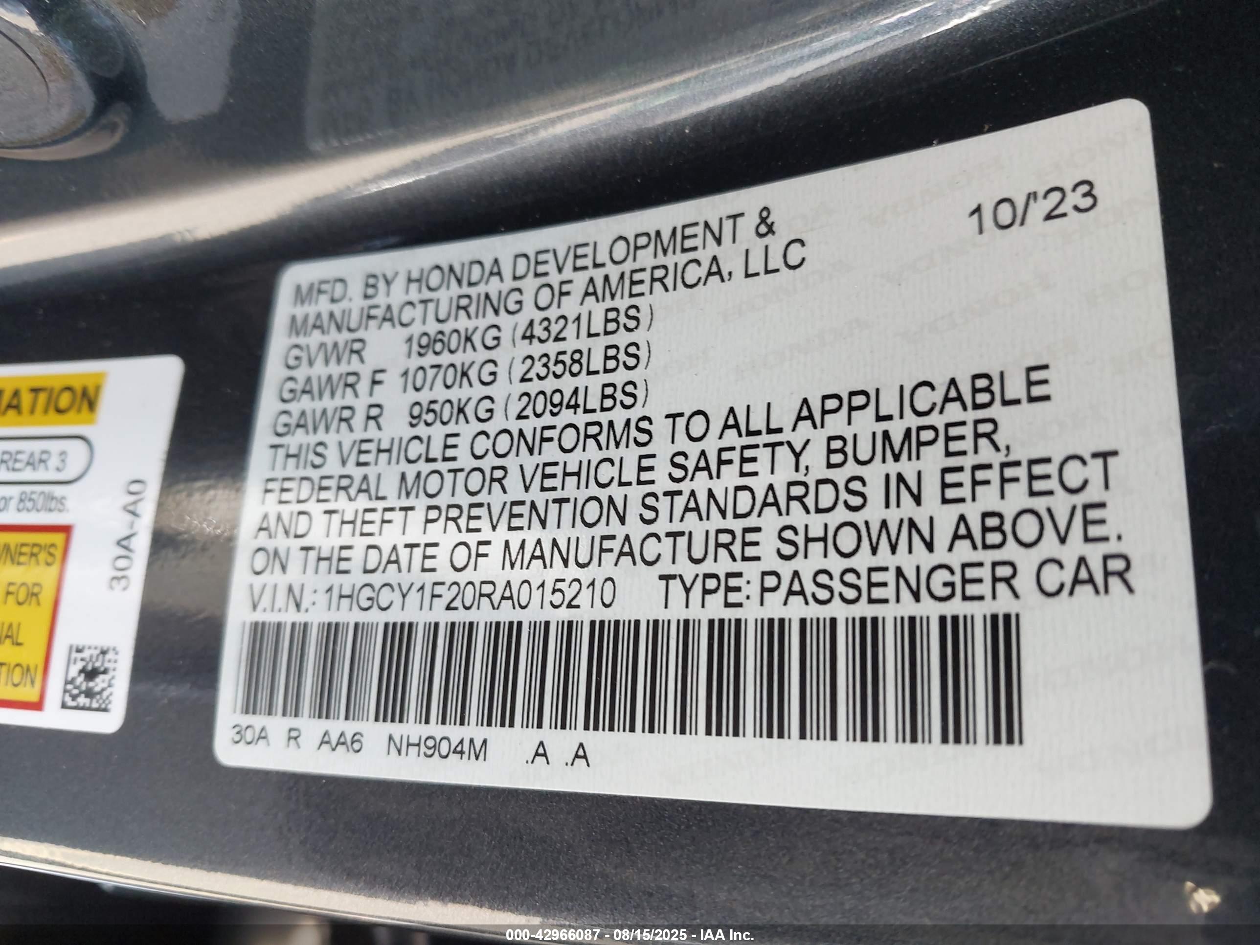 HONDA ACCORD image 9