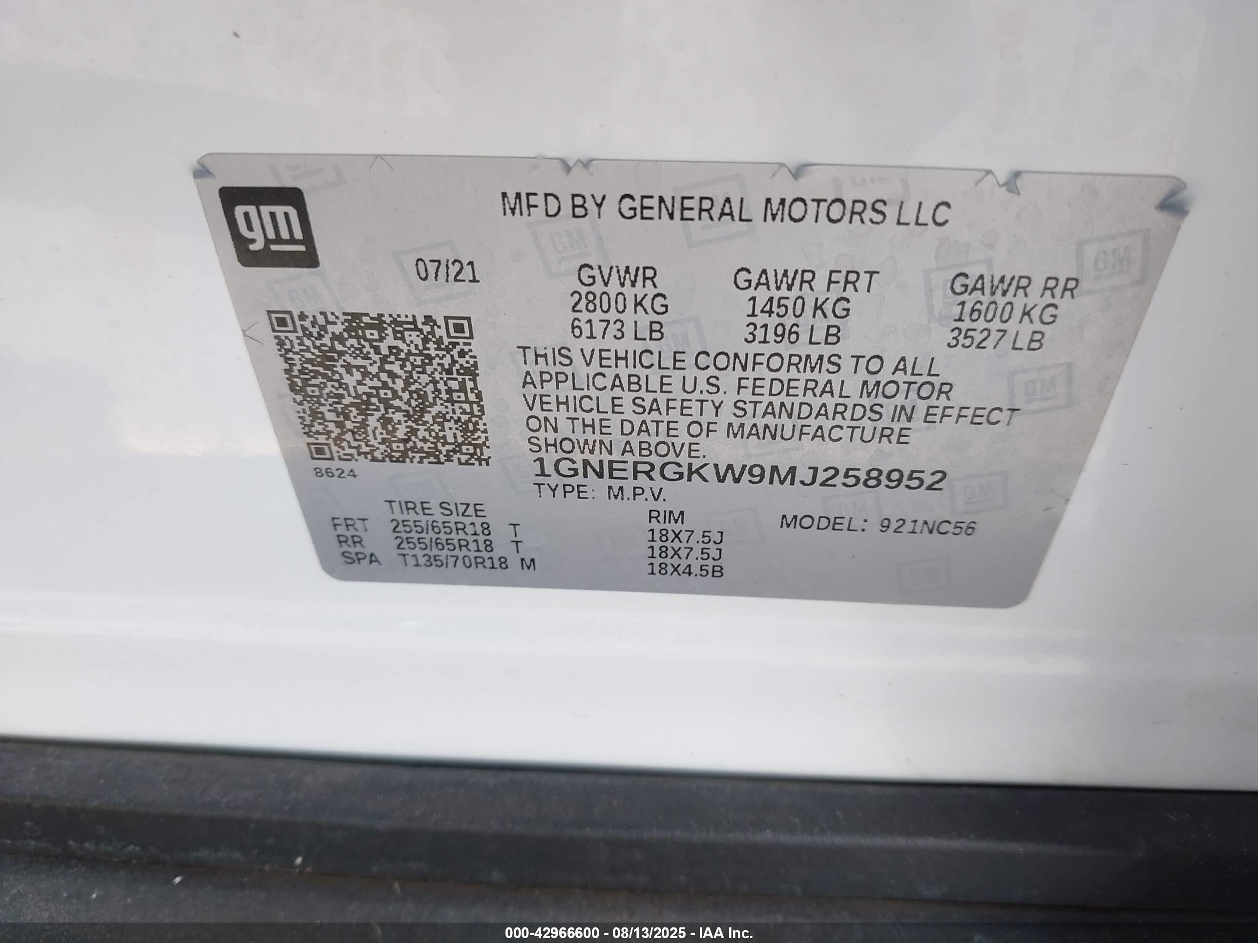 CHEVROLET TRAVERSE image 9