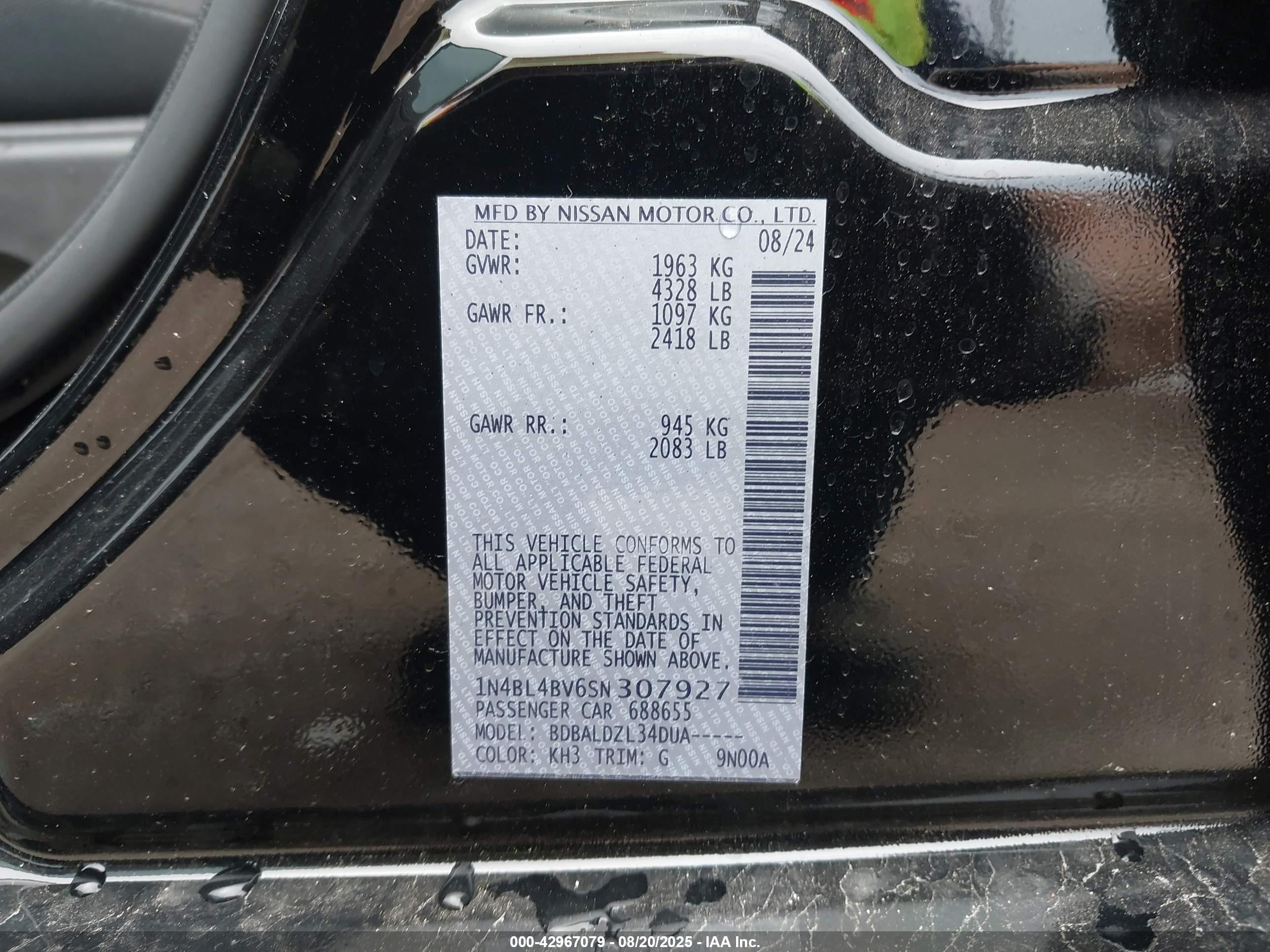 NISSAN ALTIMA image 9