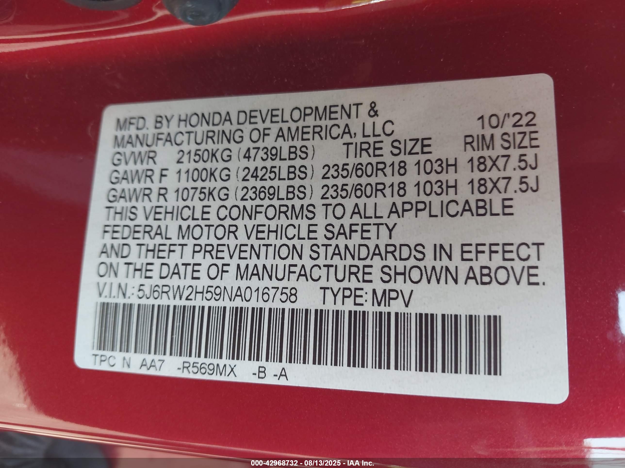 HONDA CR-V image 9