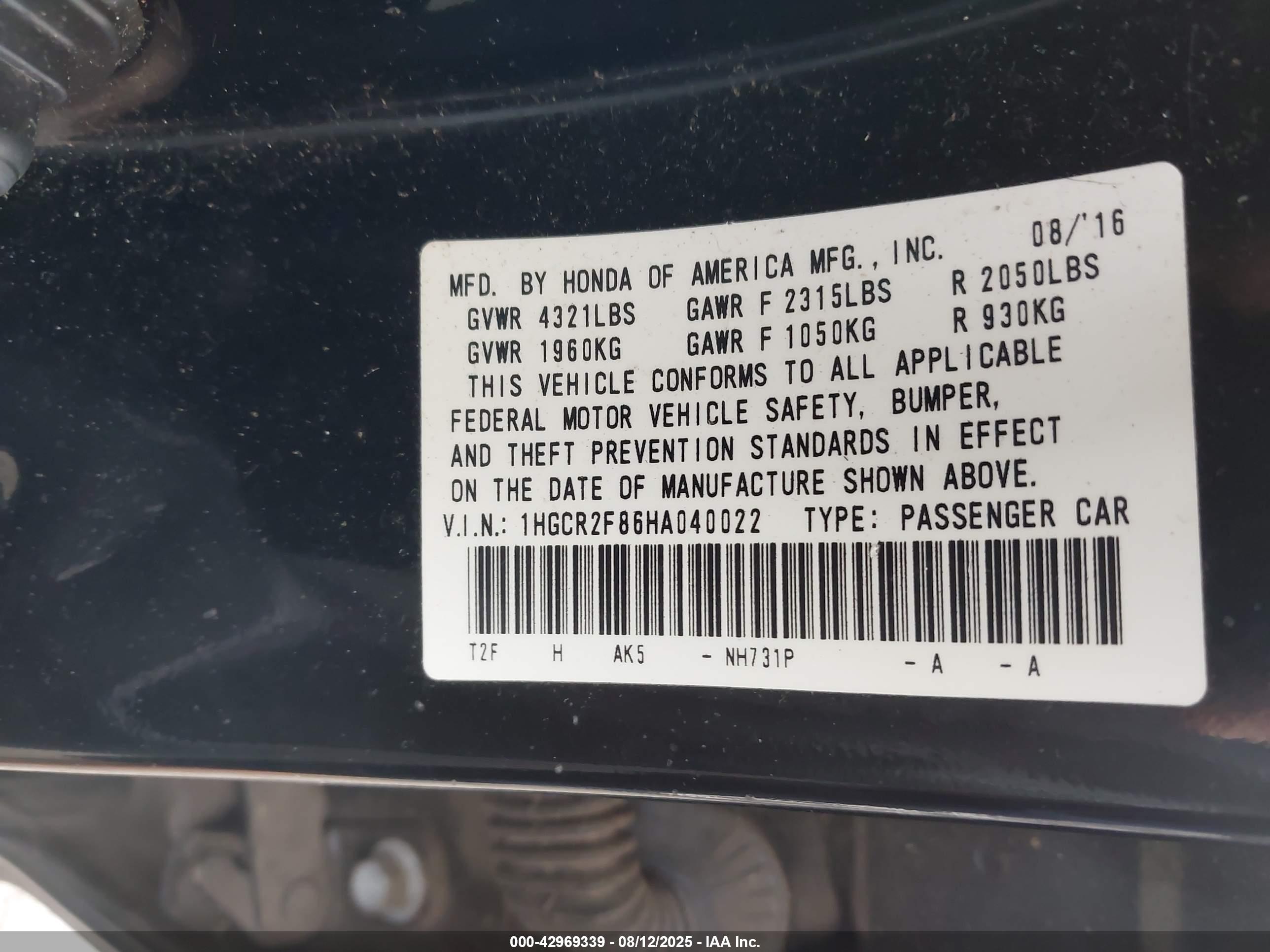 HONDA ACCORD image 9