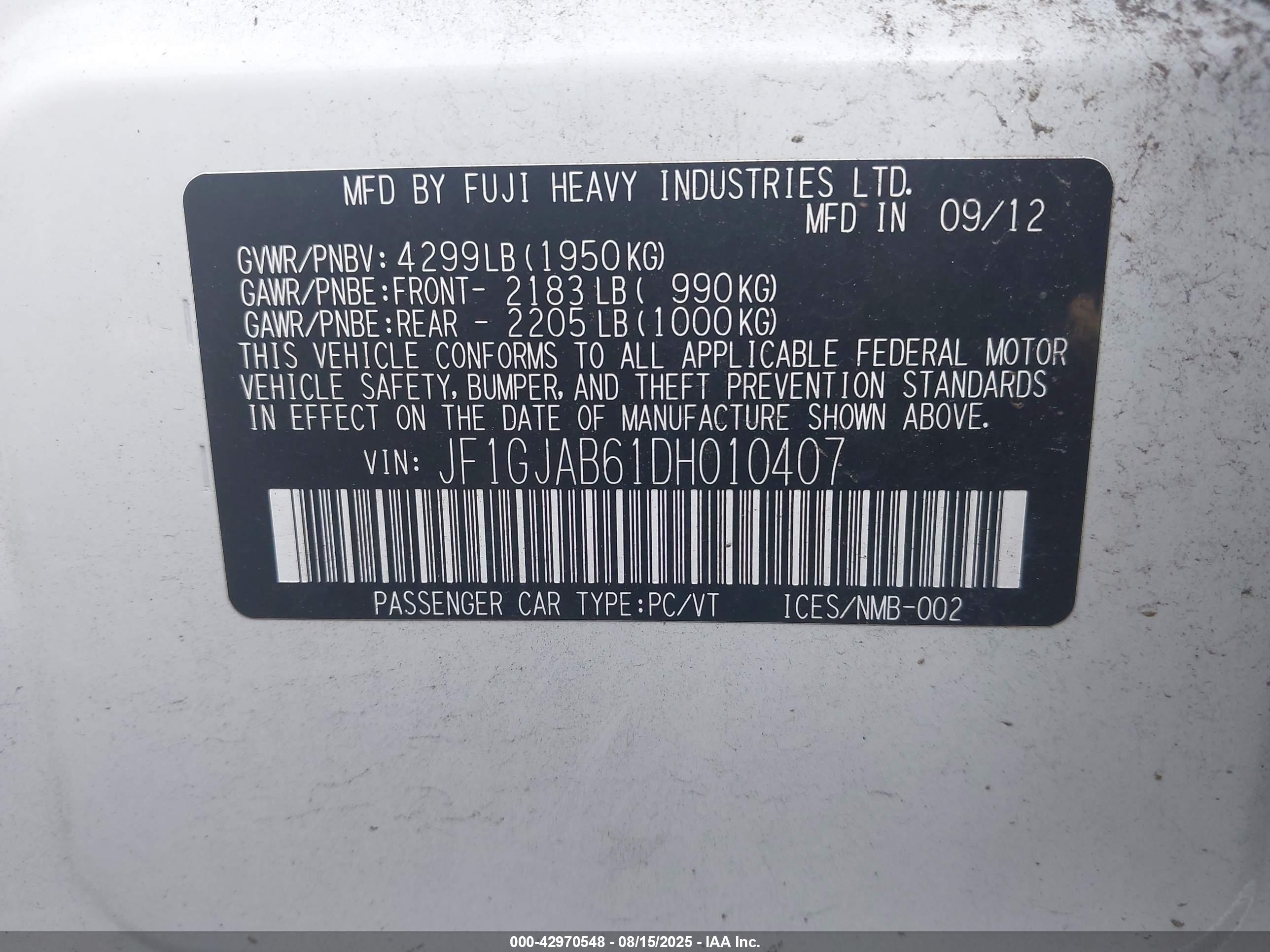 SUBARU IMPREZA image 9