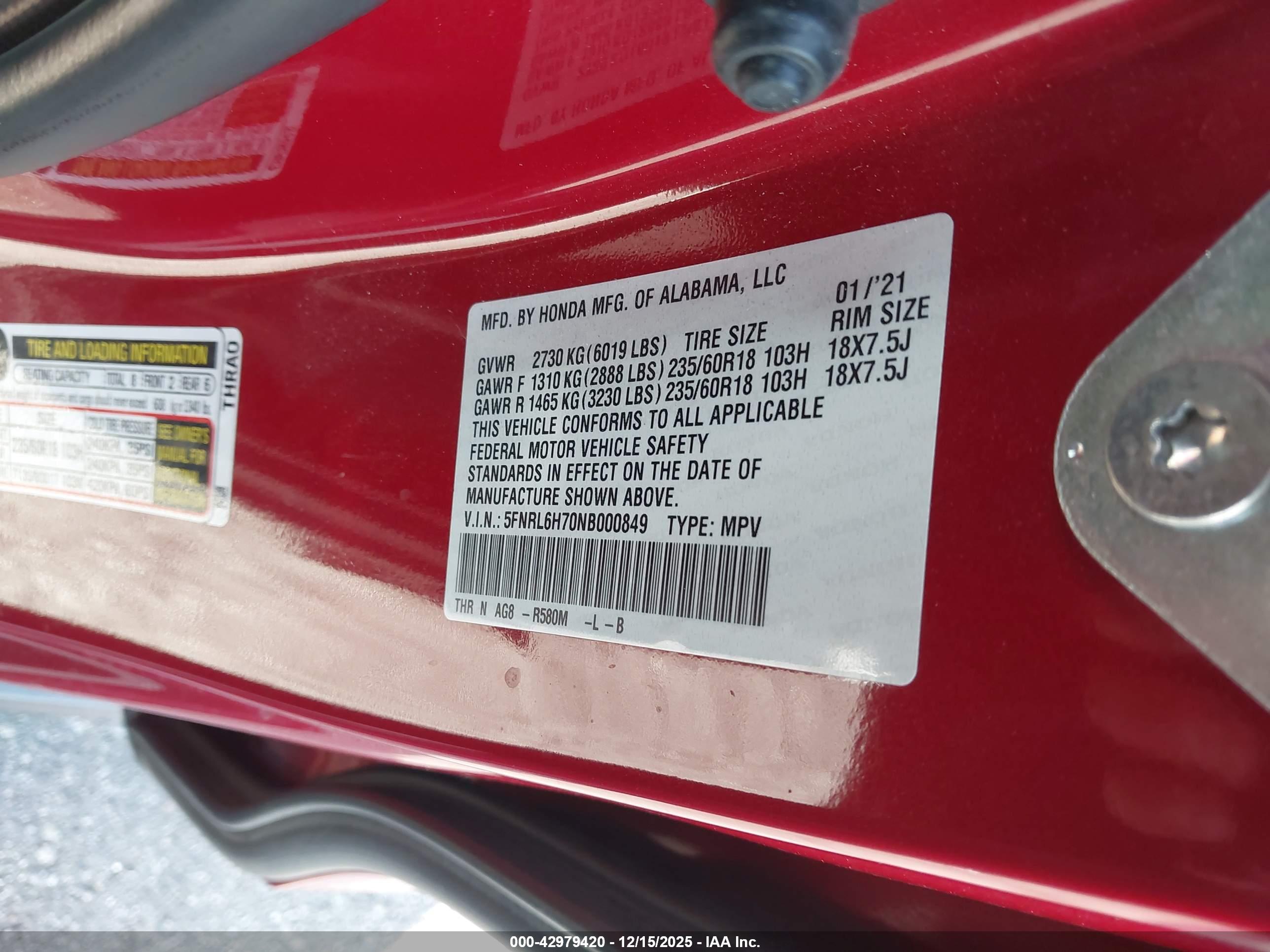 HONDA ODYSSEY image 9