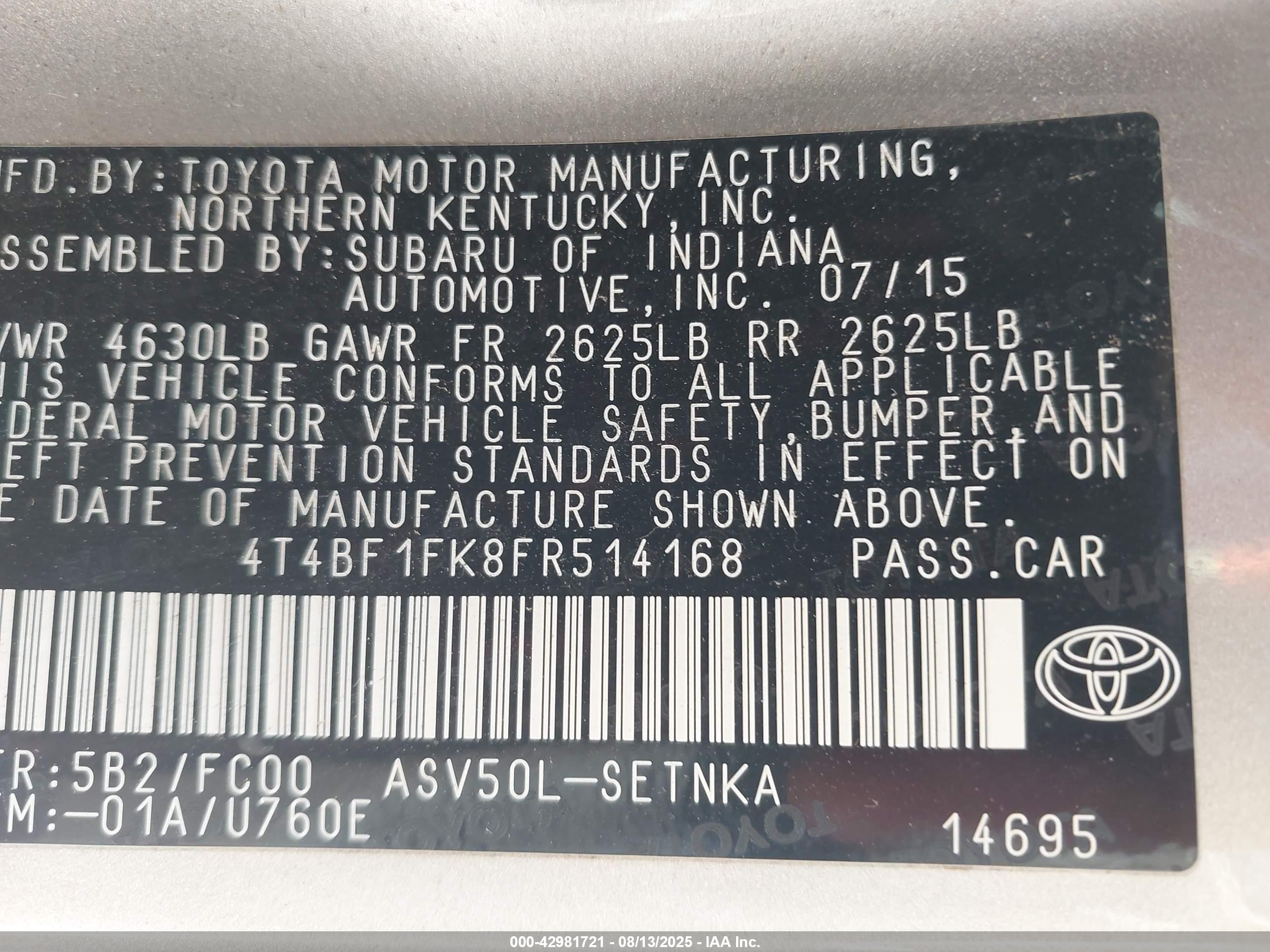 TOYOTA CAMRY image 9