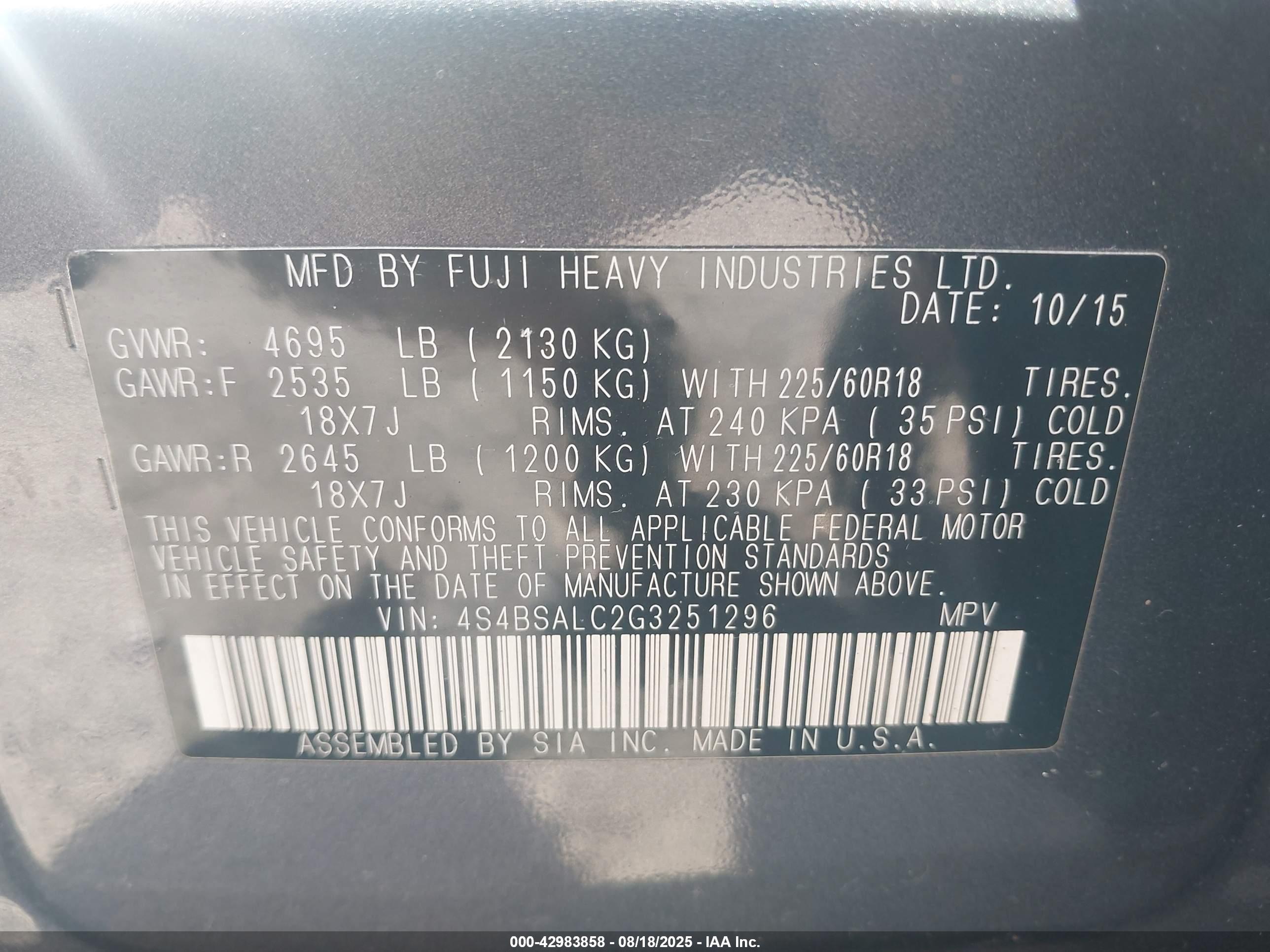 SUBARU OUTBACK image 9