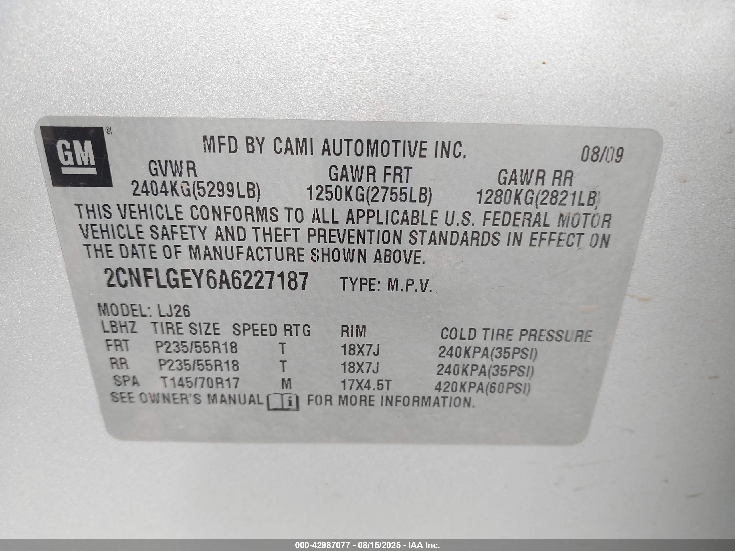 CHEVROLET EQUINOX image 9