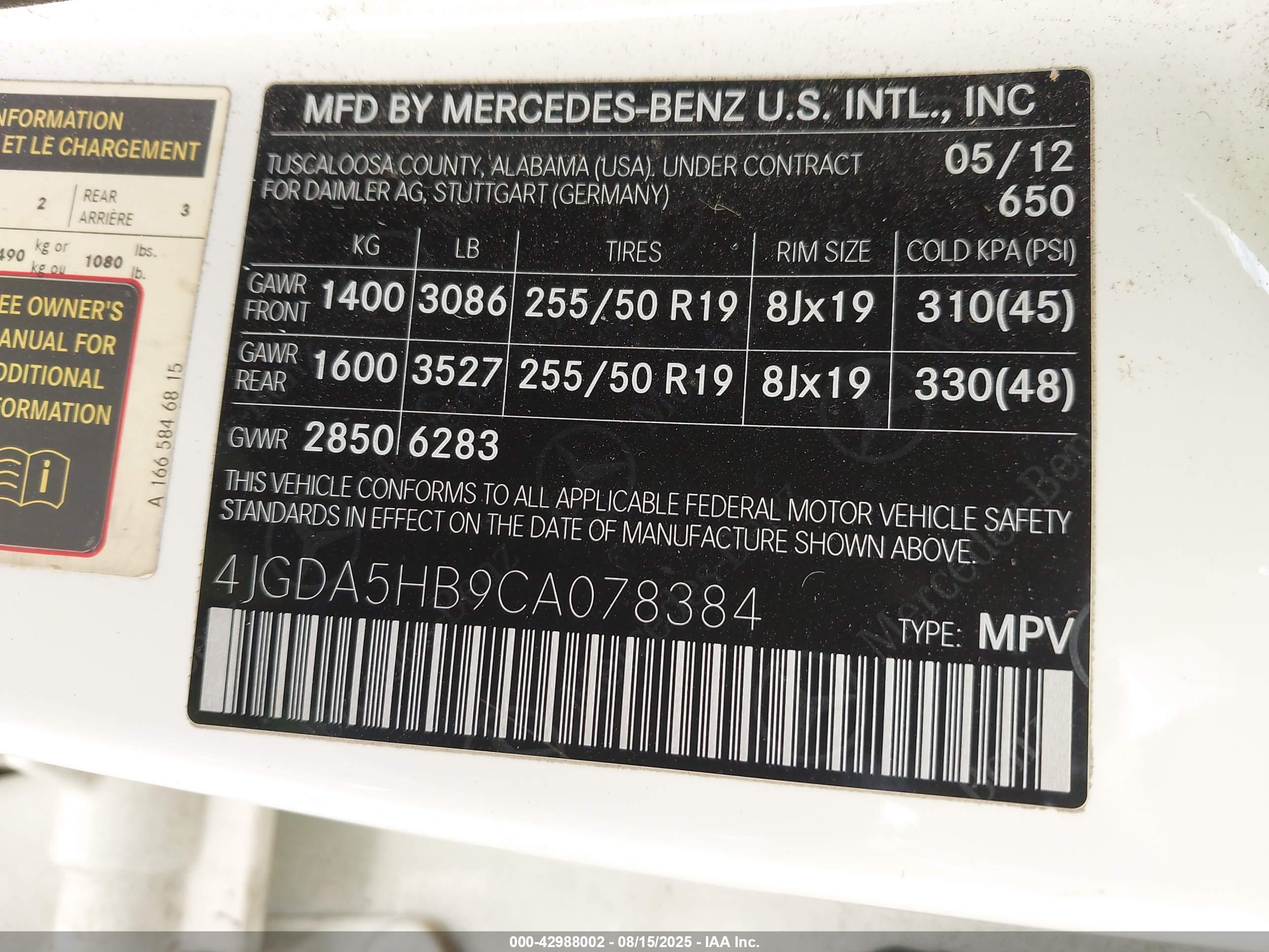MERCEDES-BENZ ML image 9