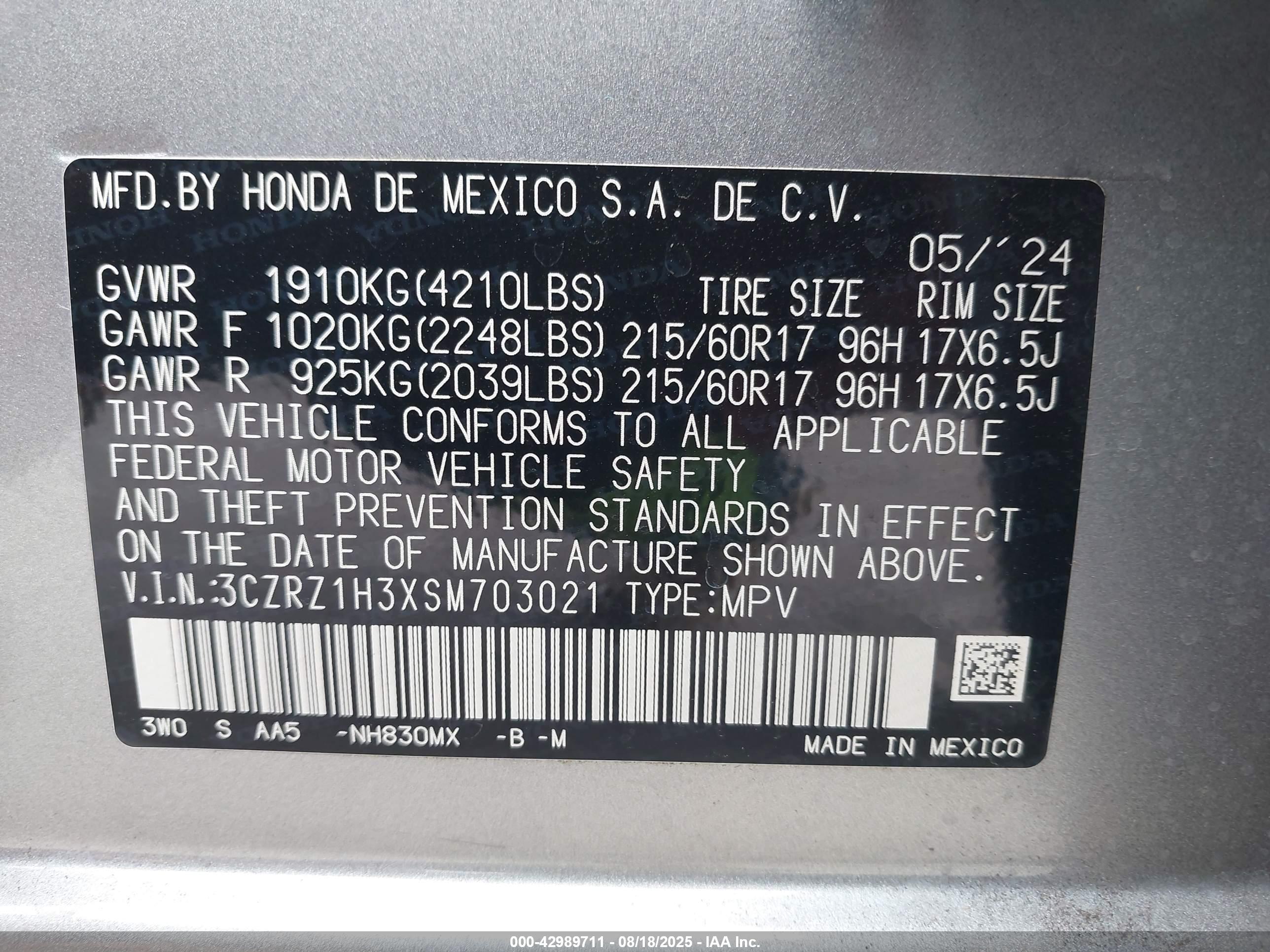 HONDA HR-V image 9