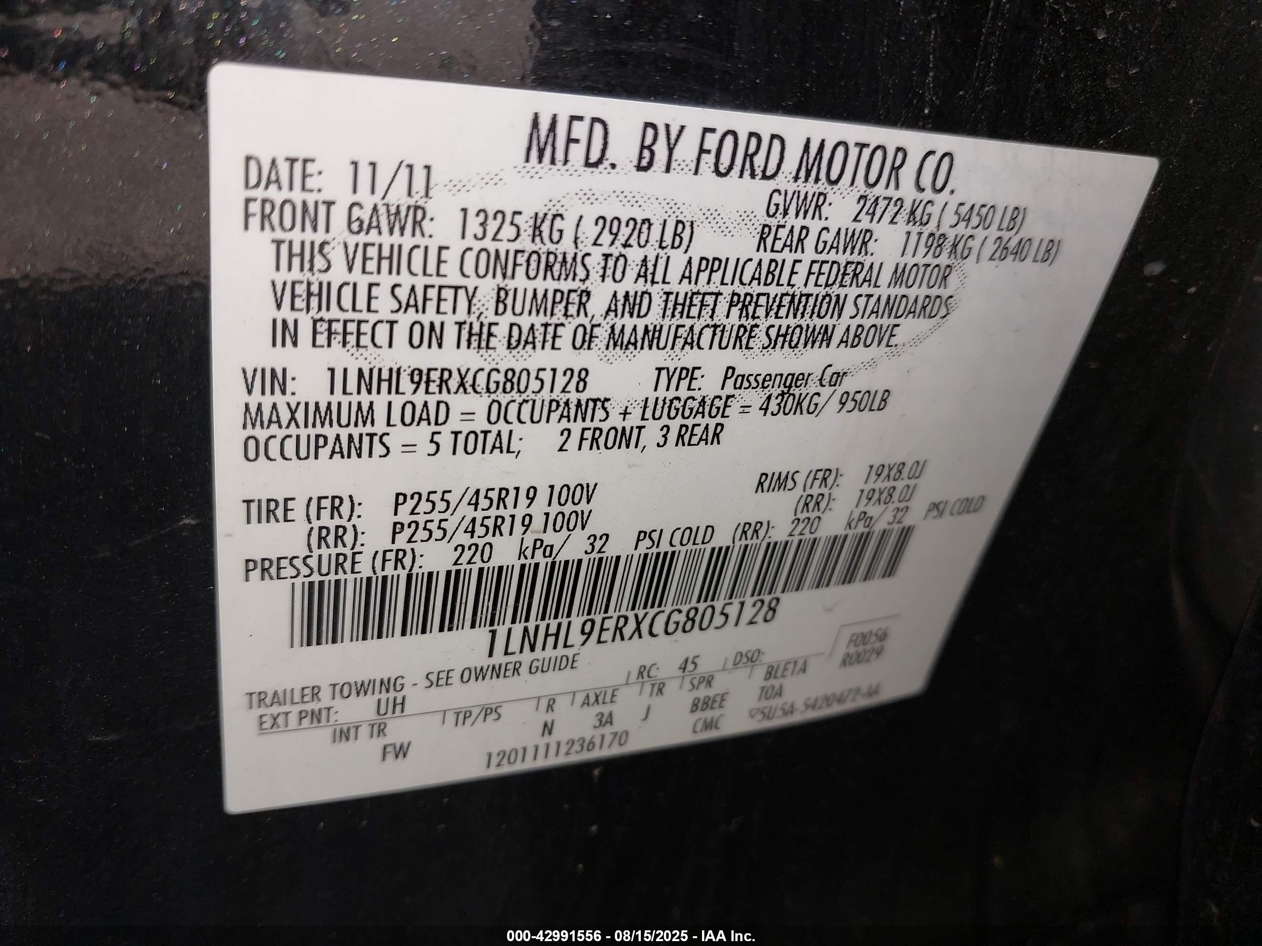 LINCOLN MKS image 9