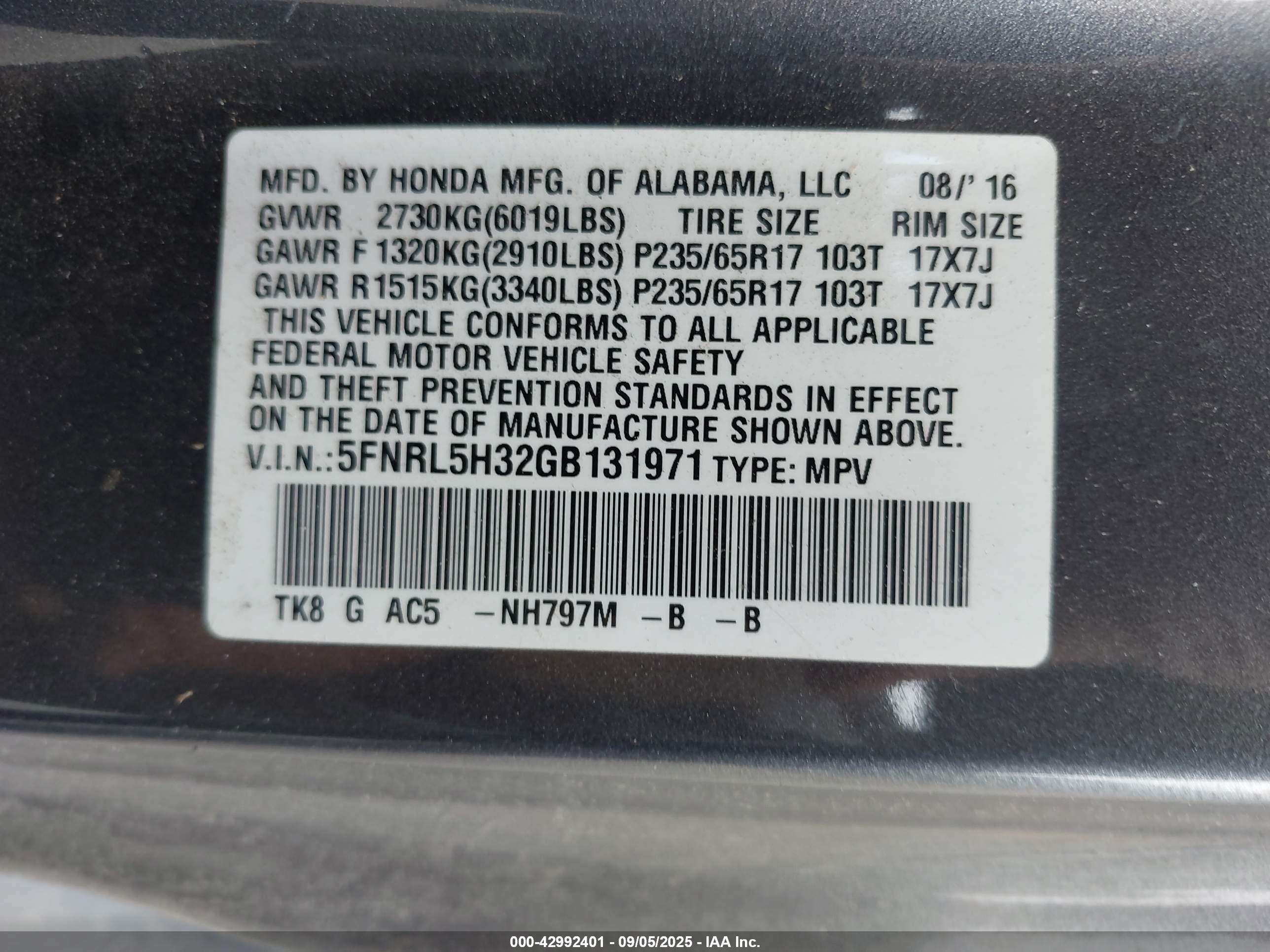 HONDA ODYSSEY image 9