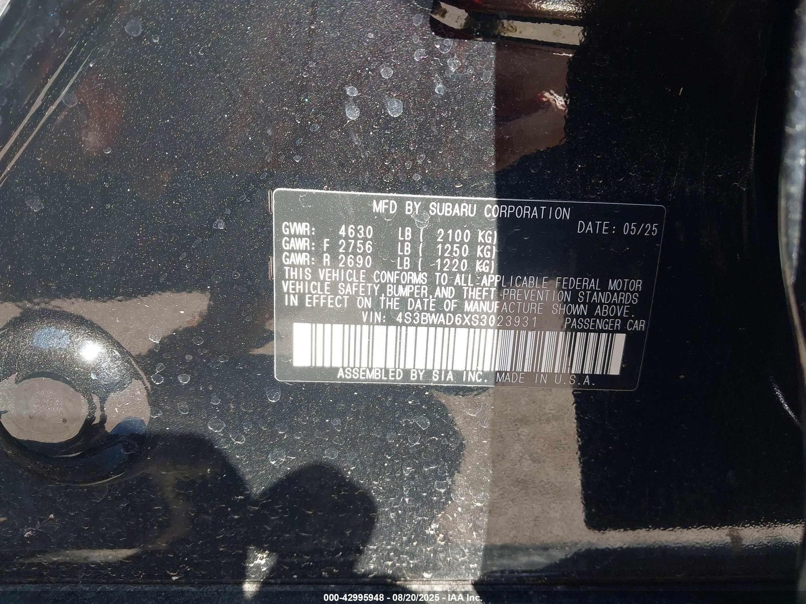 SUBARU LEGACY image 9