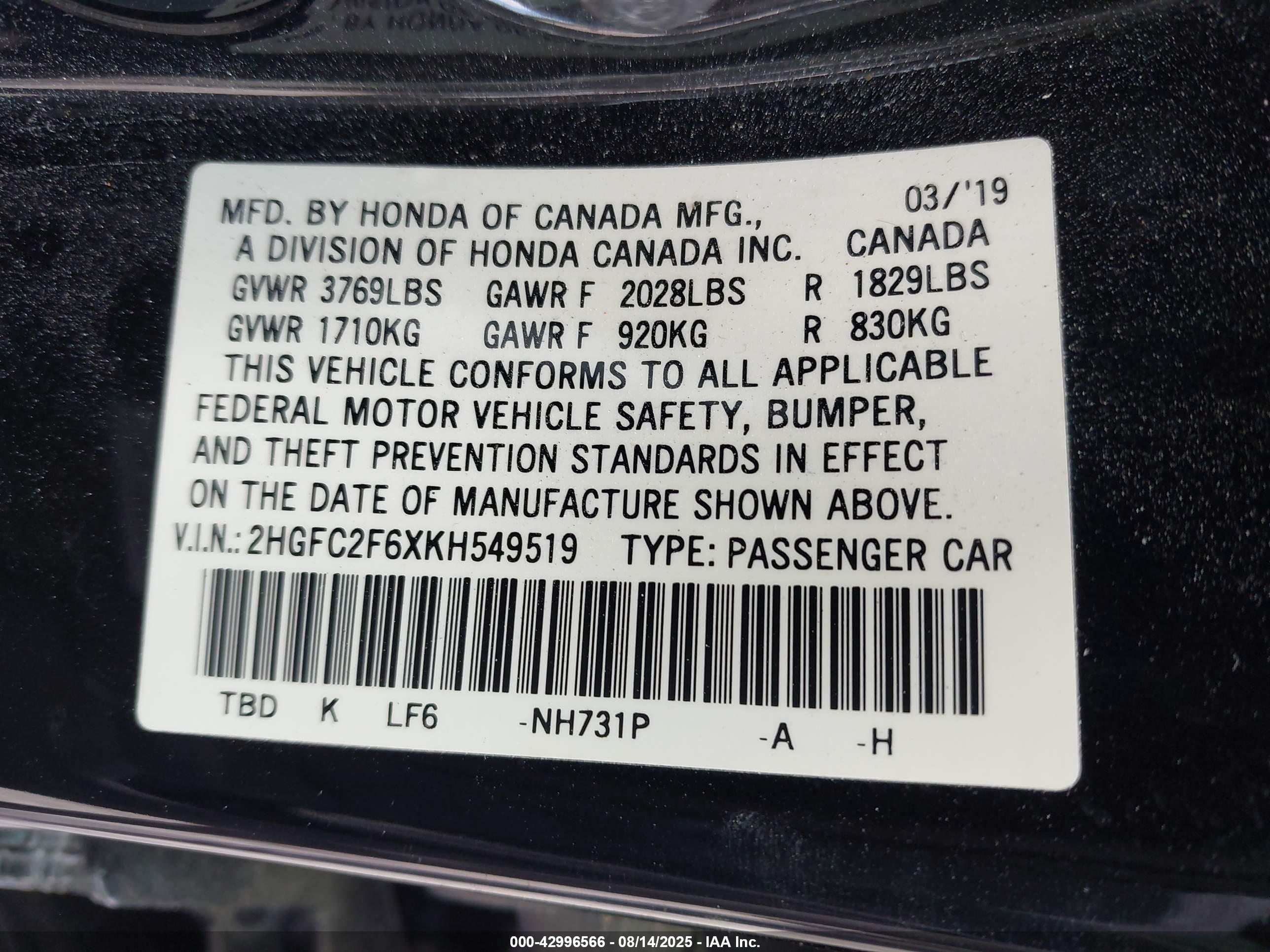 HONDA CIVIC image 9