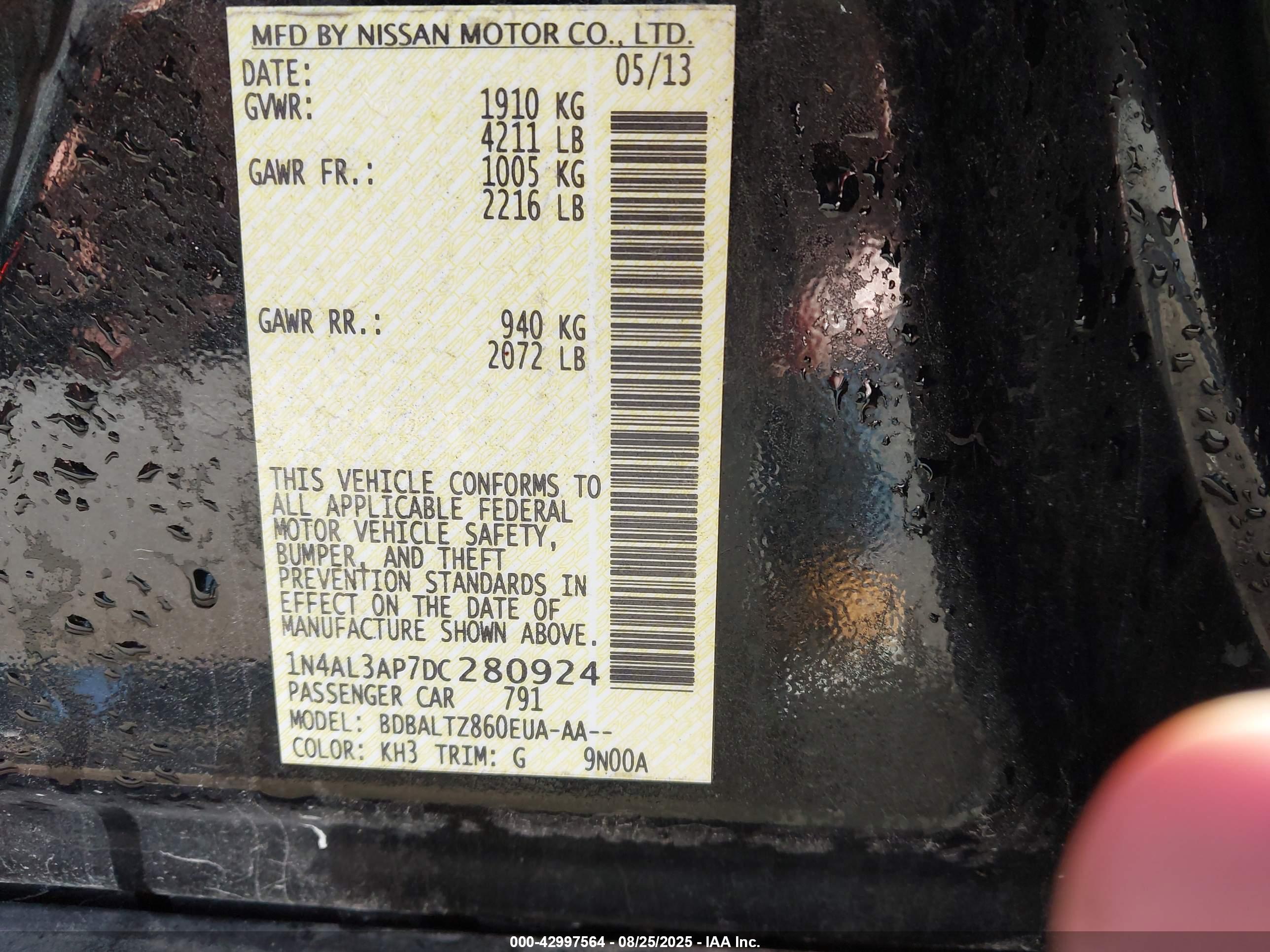 NISSAN ALTIMA image 9