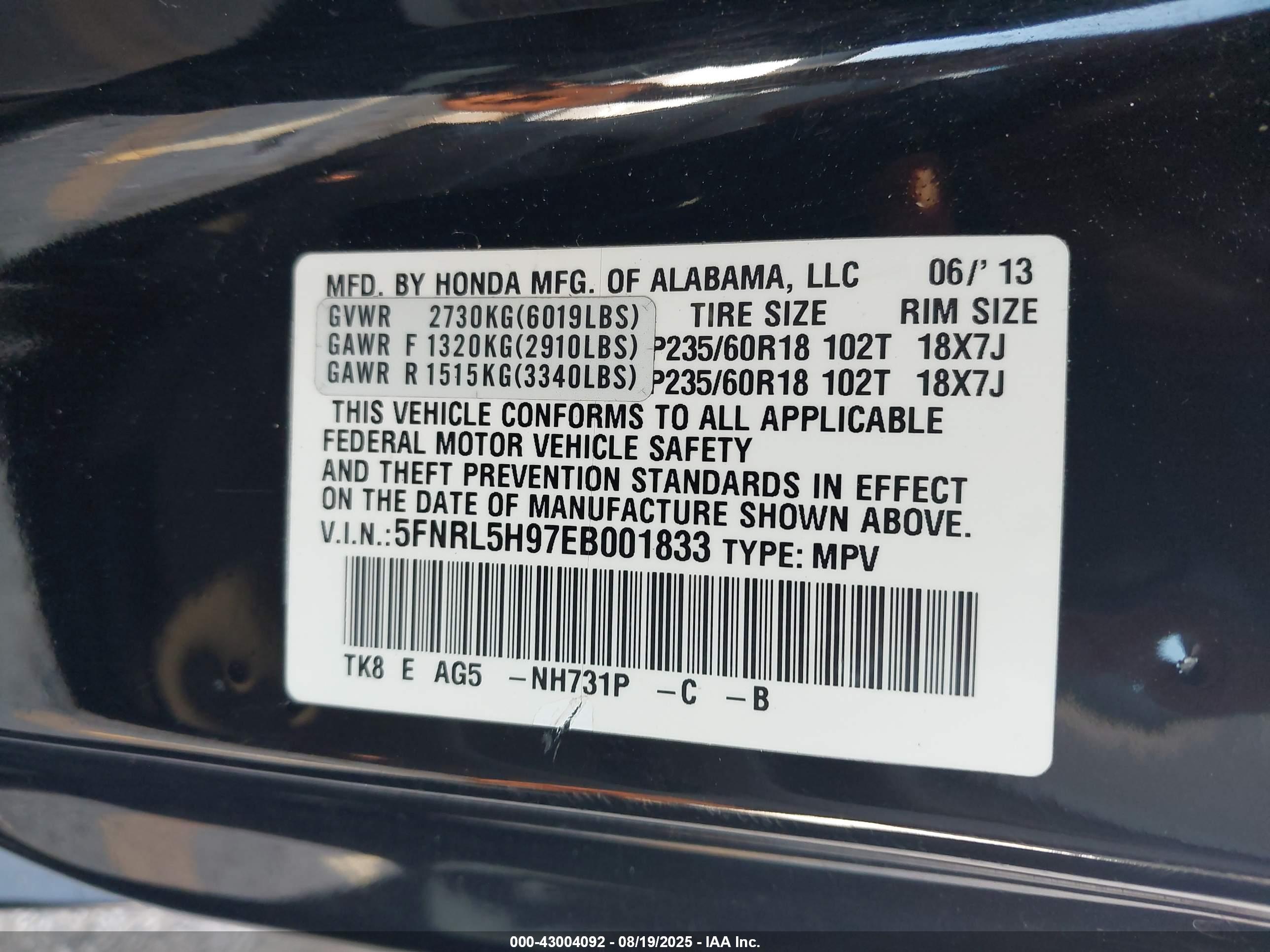 HONDA ODYSSEY image 9