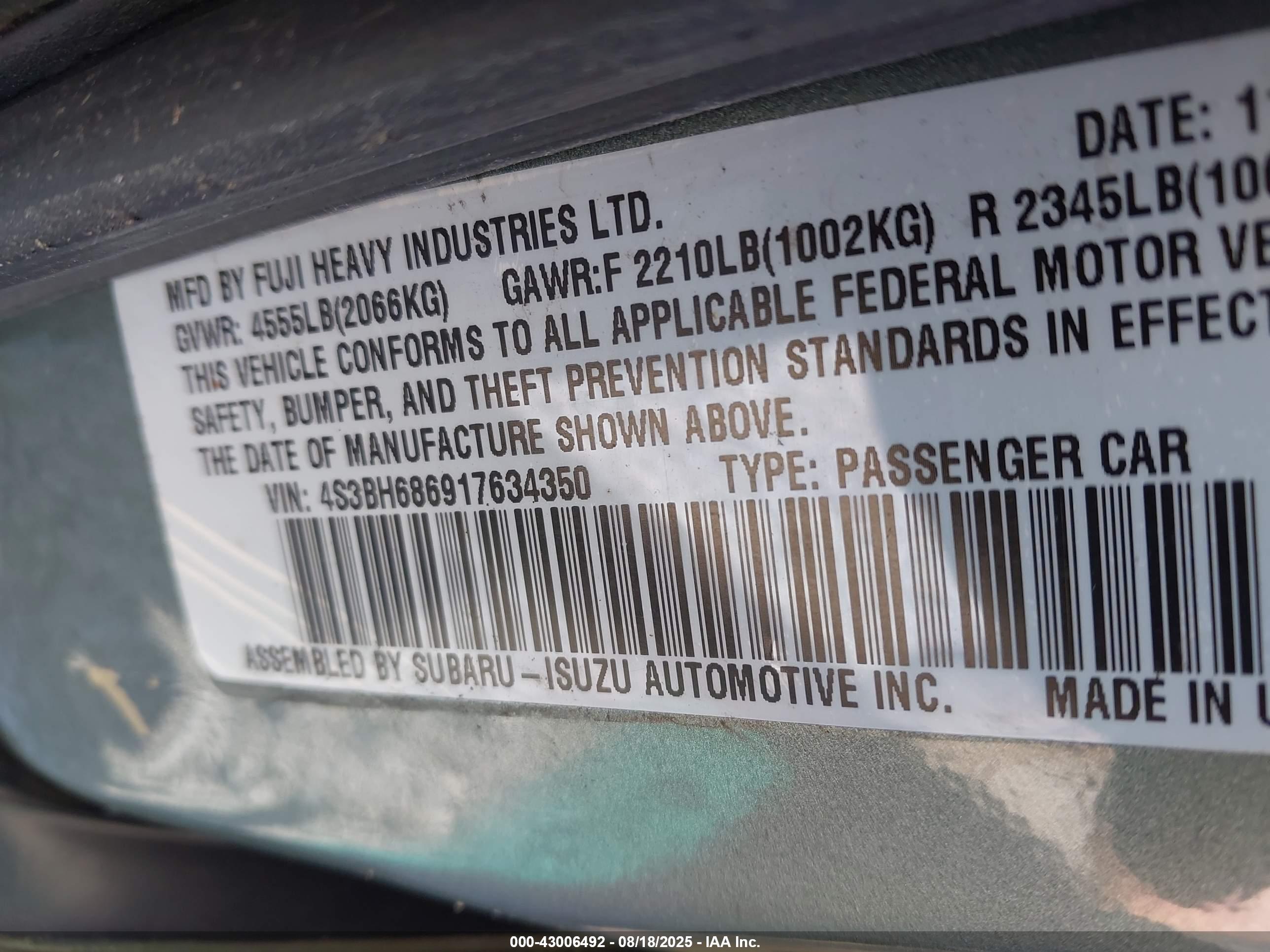 SUBARU OUTBACK image 9