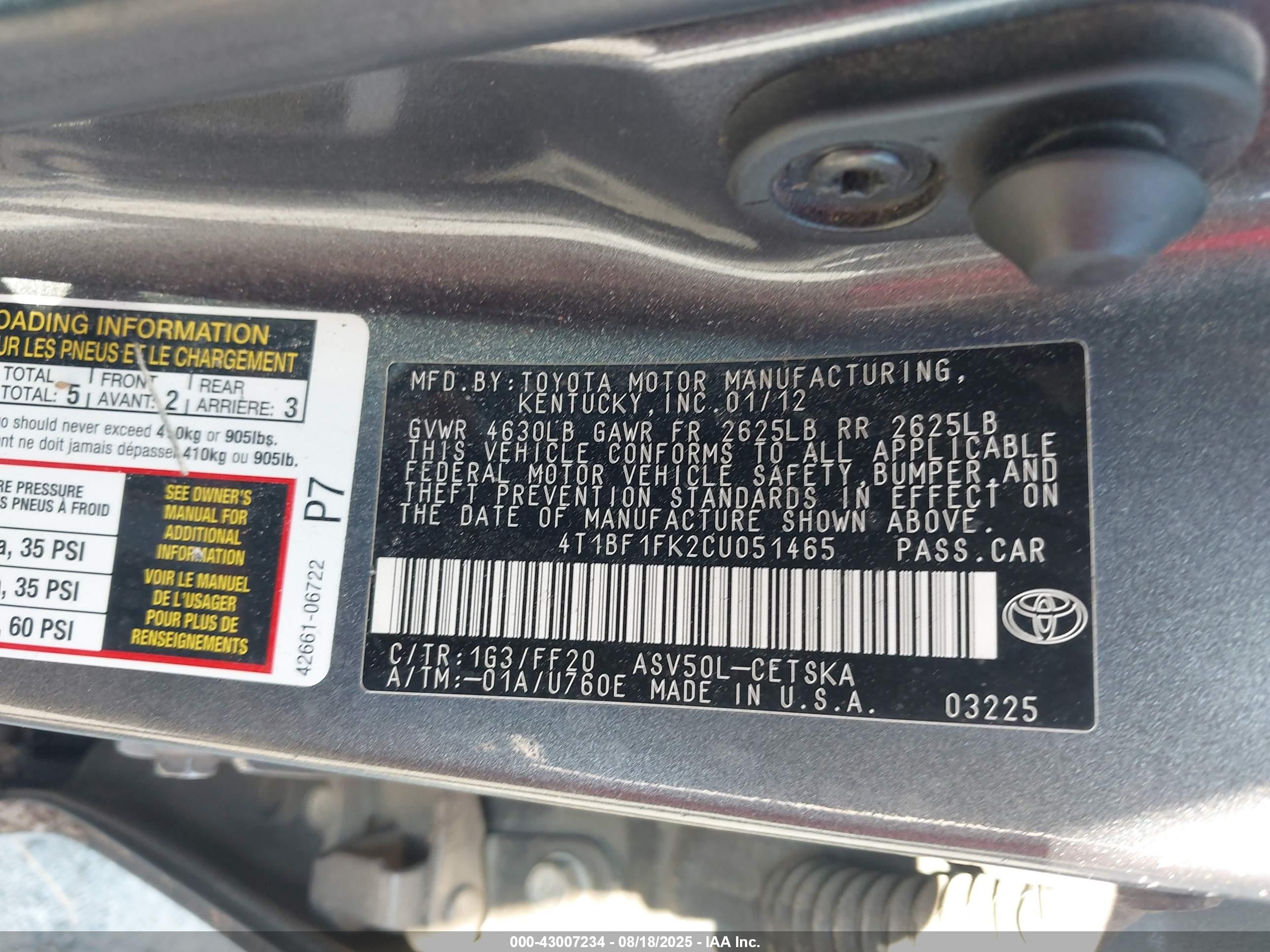 TOYOTA CAMRY image 9