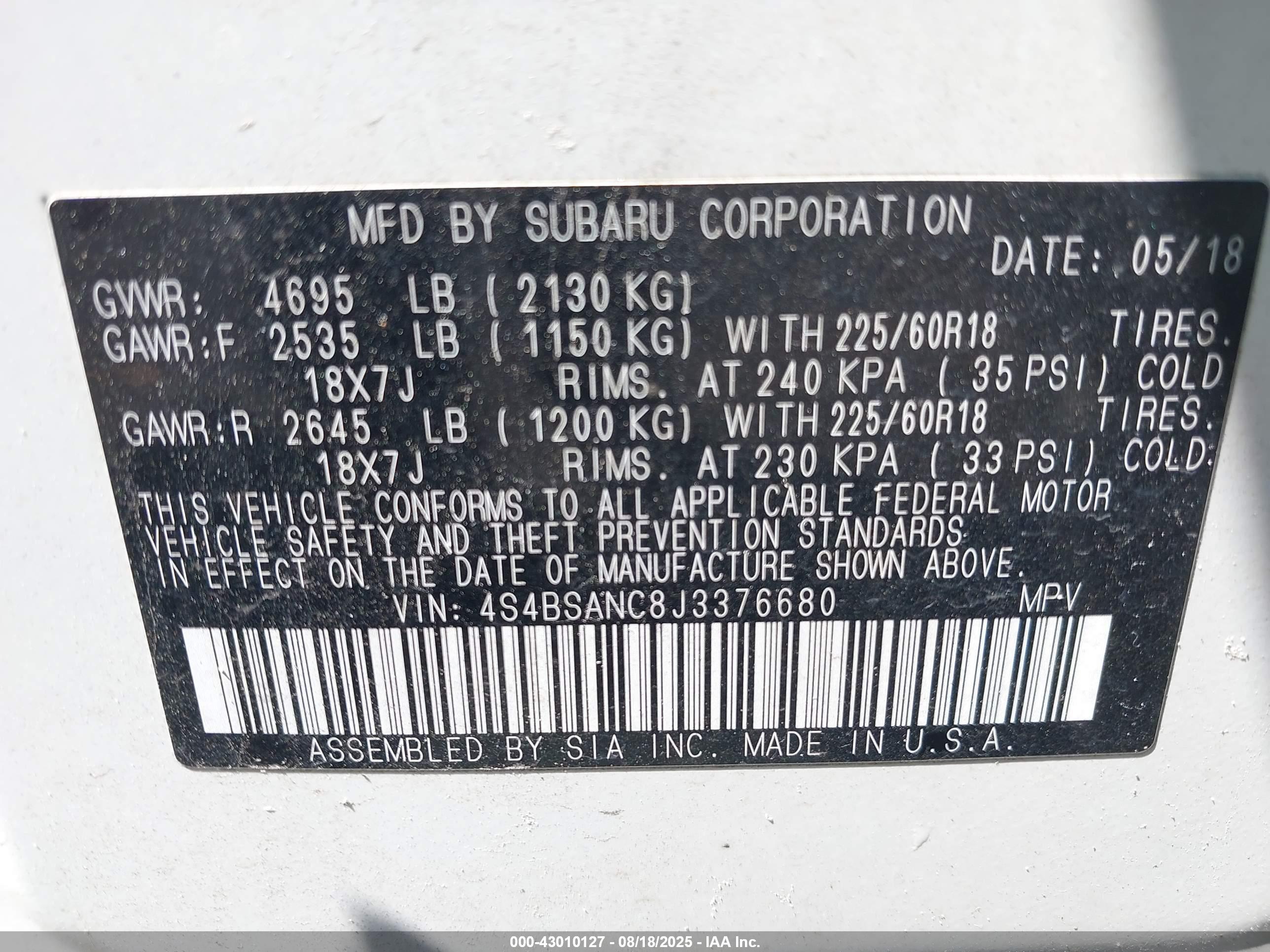 SUBARU OUTBACK image 9