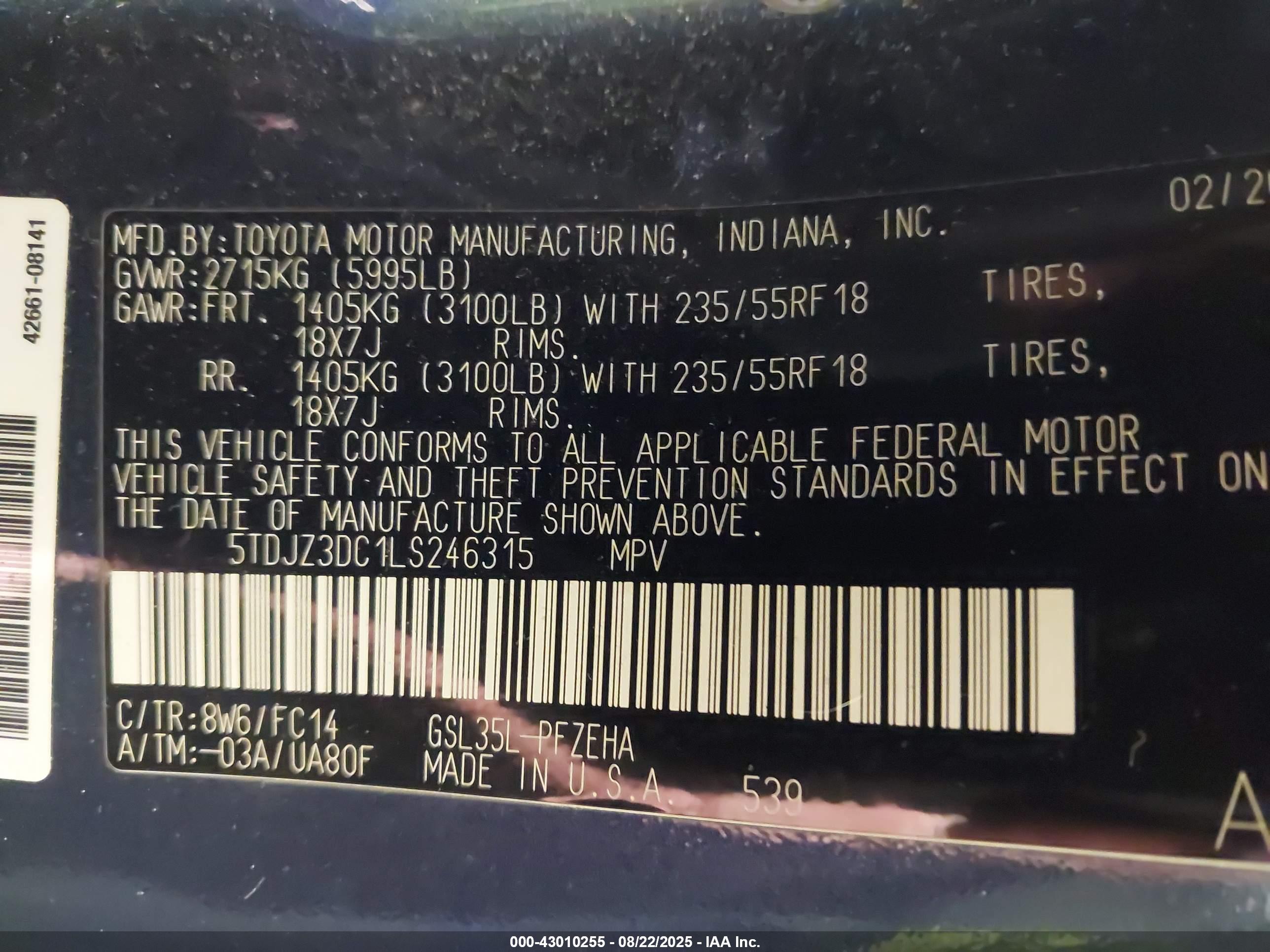 TOYOTA SIENNA image 9