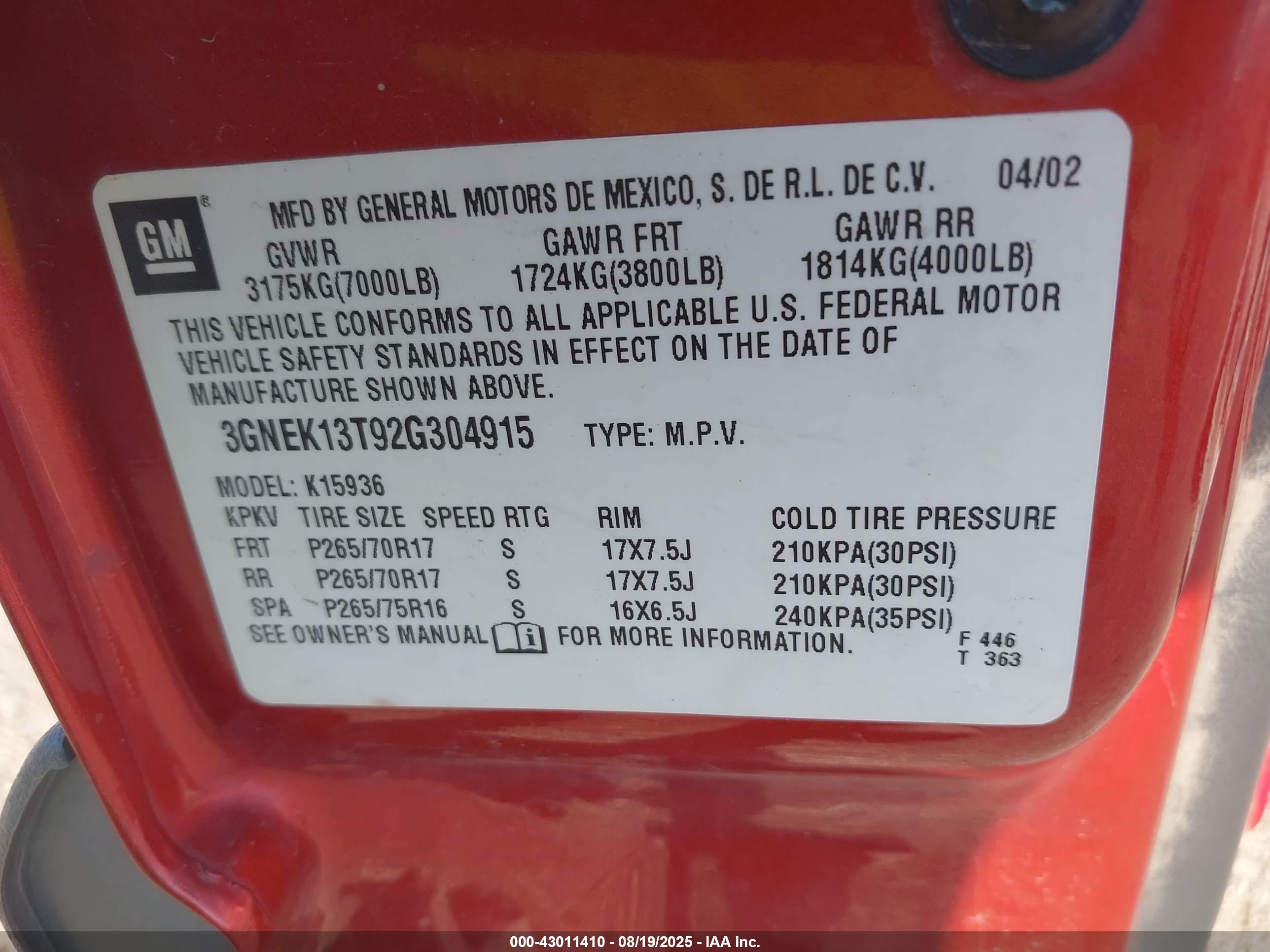 CHEVROLET AVALANCHE image 9