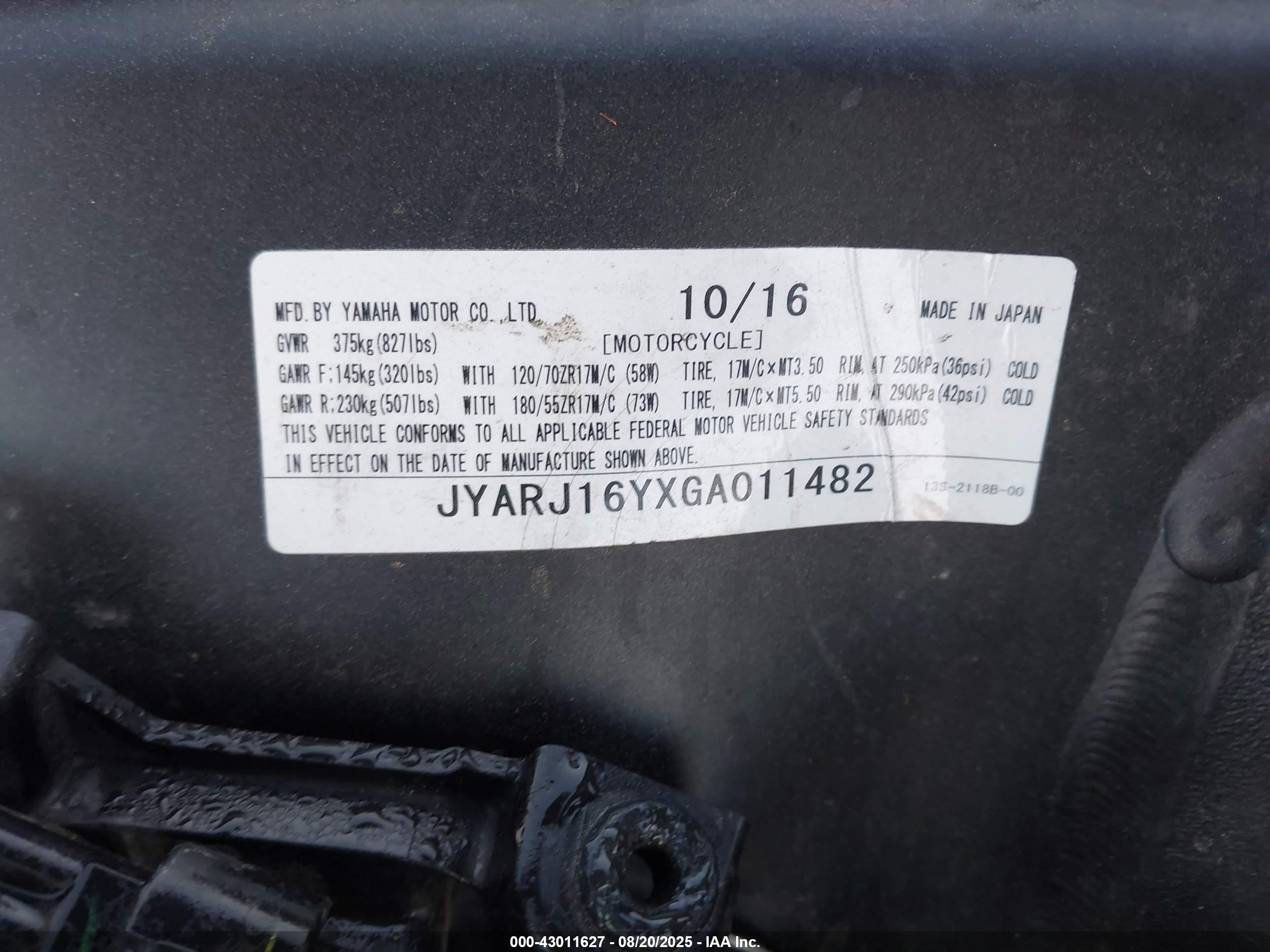 YAMAHA YZFR6 image 10