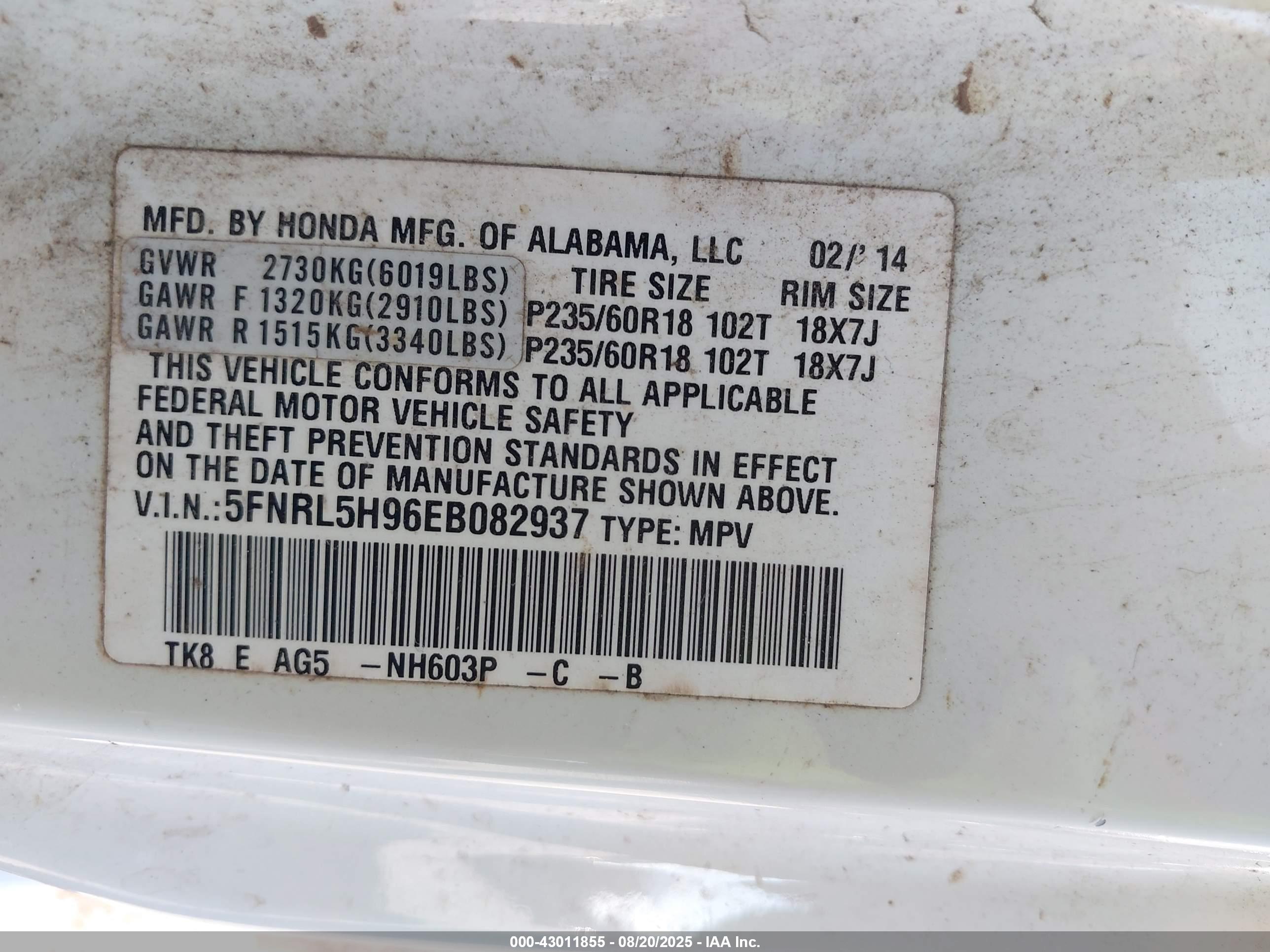 HONDA ODYSSEY image 9