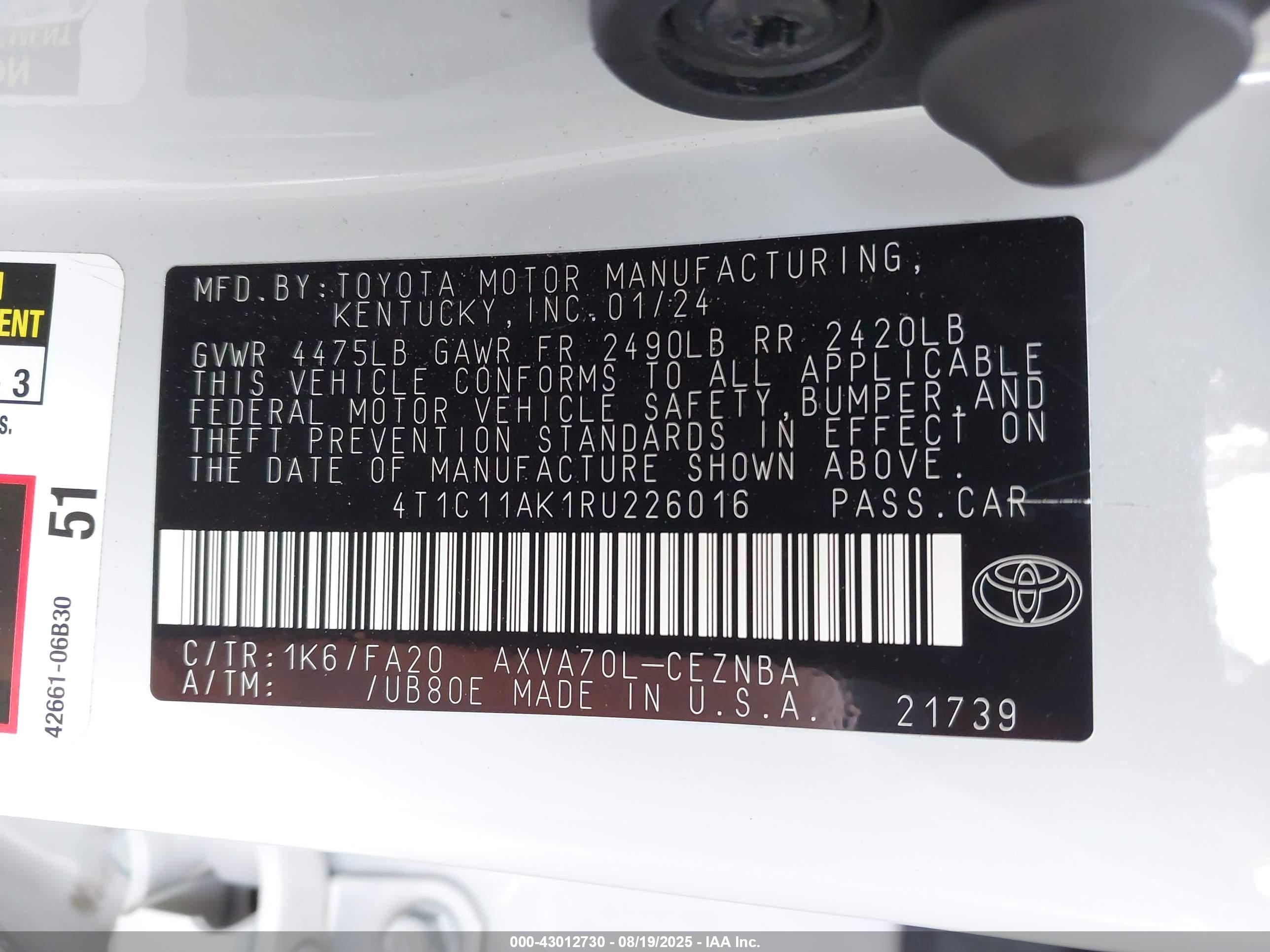 TOYOTA CAMRY image 9