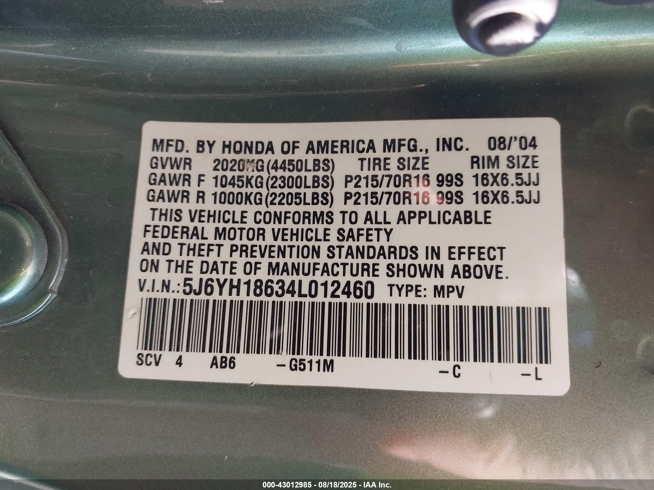 HONDA ELEMENT image 9