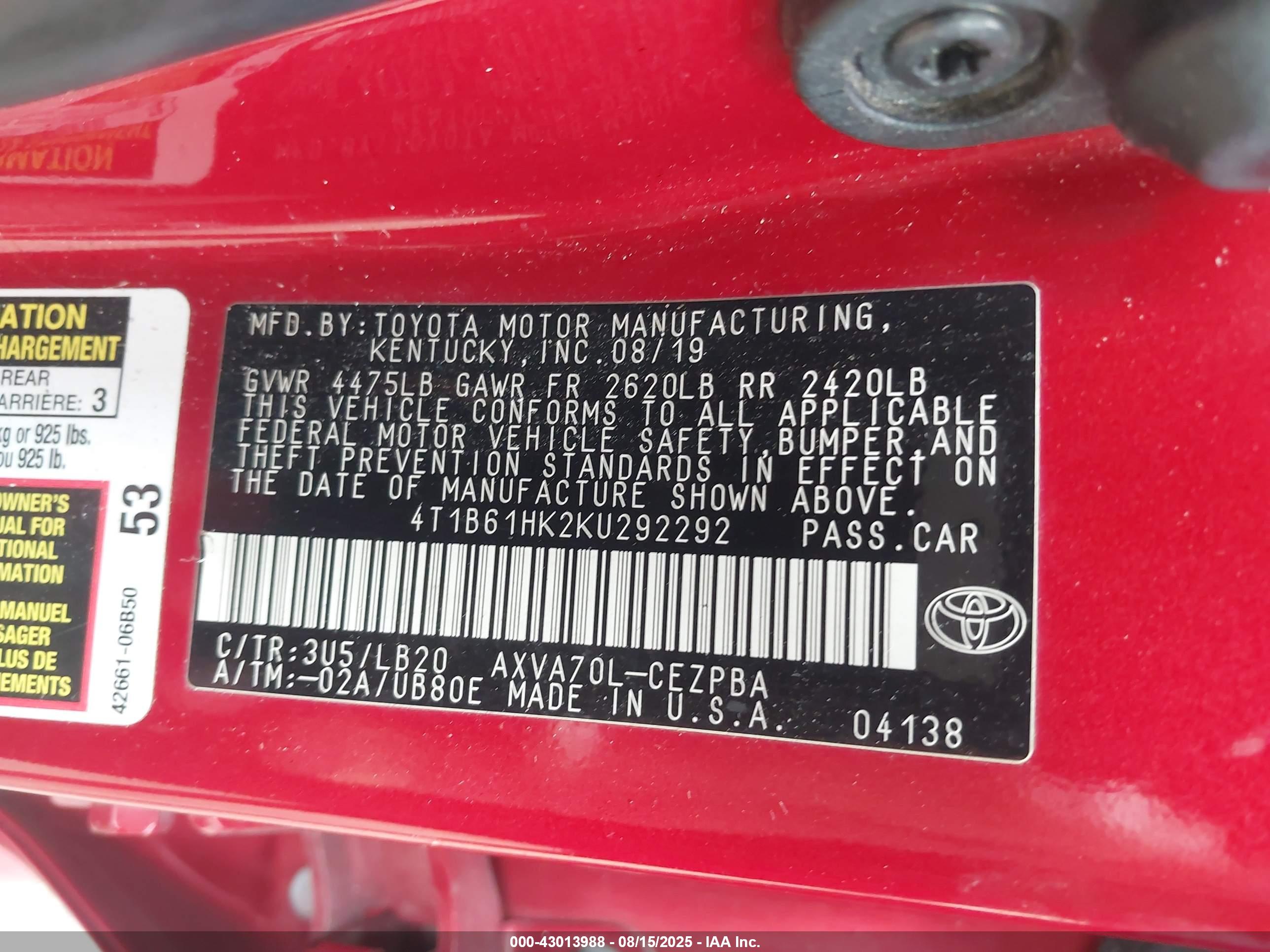 TOYOTA CAMRY image 9
