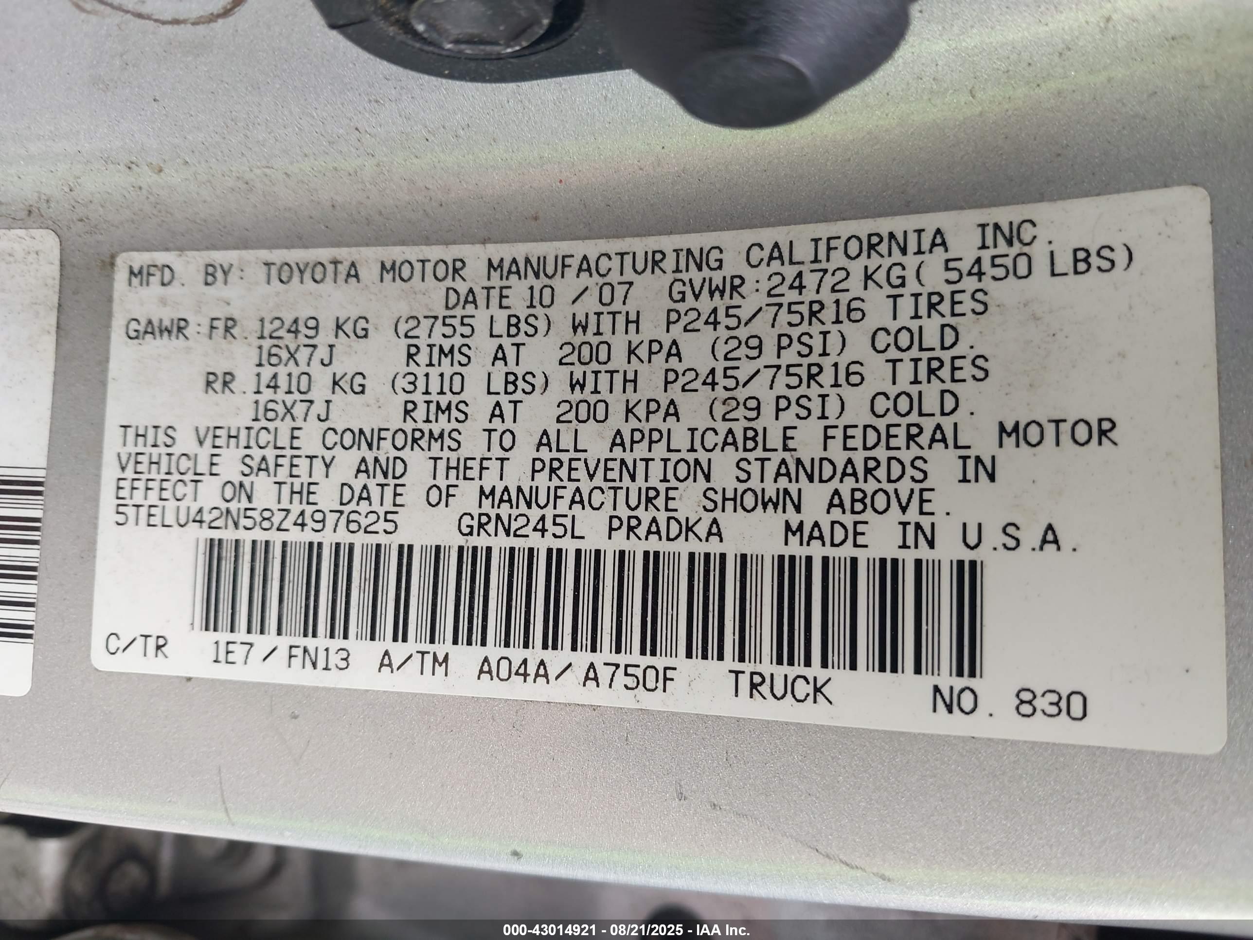 TOYOTA TACOMA image 9