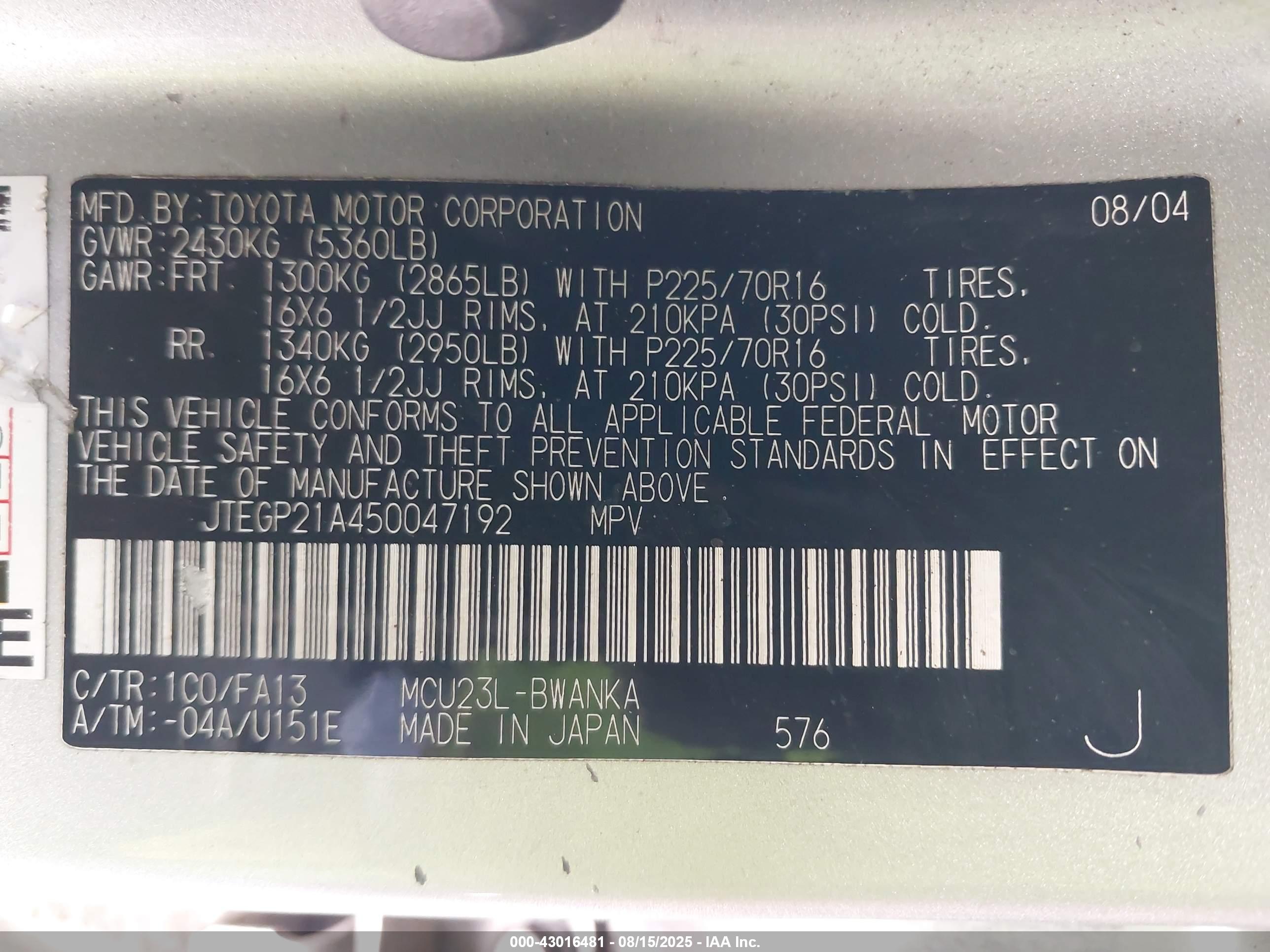 TOYOTA HIGHLANDER image 9